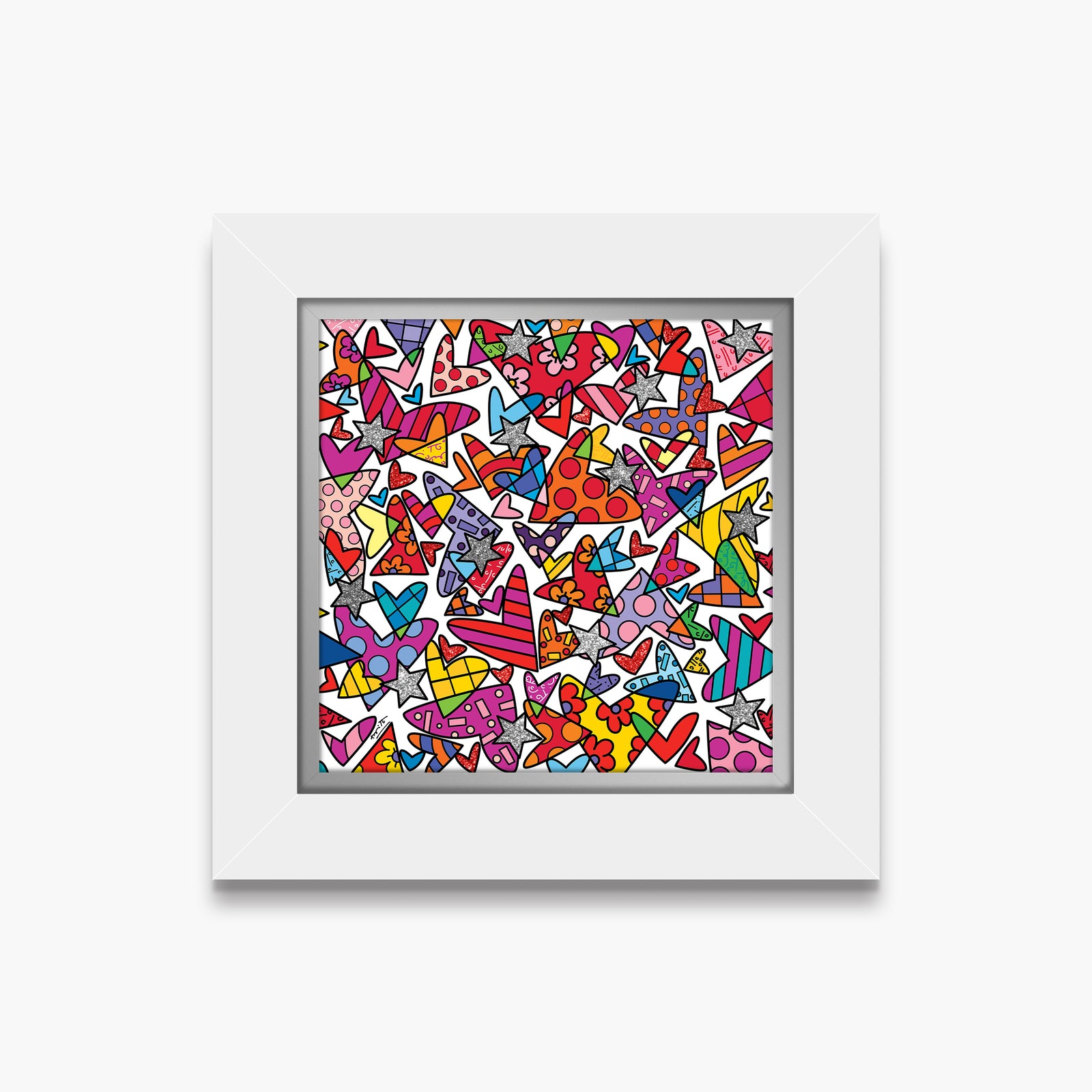 Romero Britto blast of love limited edition contemporary pop art piece