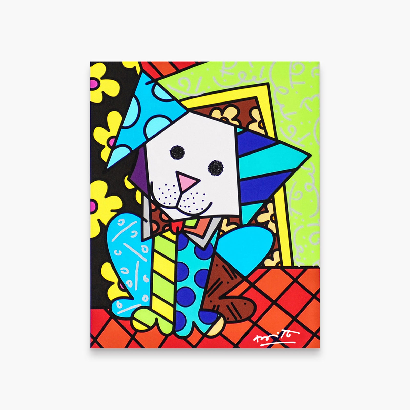 Romero Britto coco limited edition print colorful pop art design