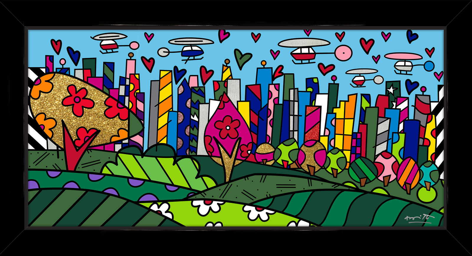 Romero Britto sao paulo limited edition print contemporary pop art piece