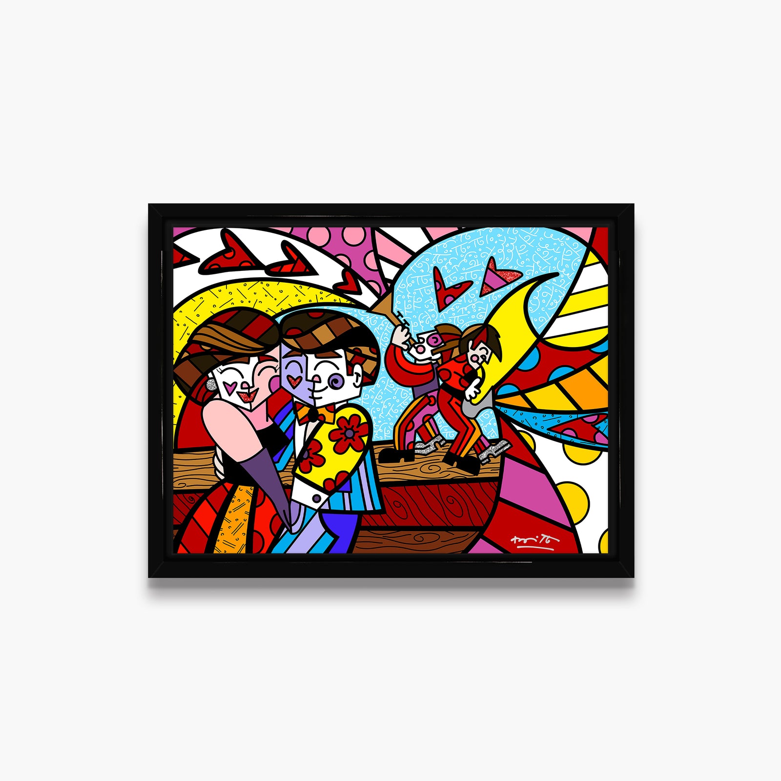 Romero Britto sound of love limited edition colorful pop art design