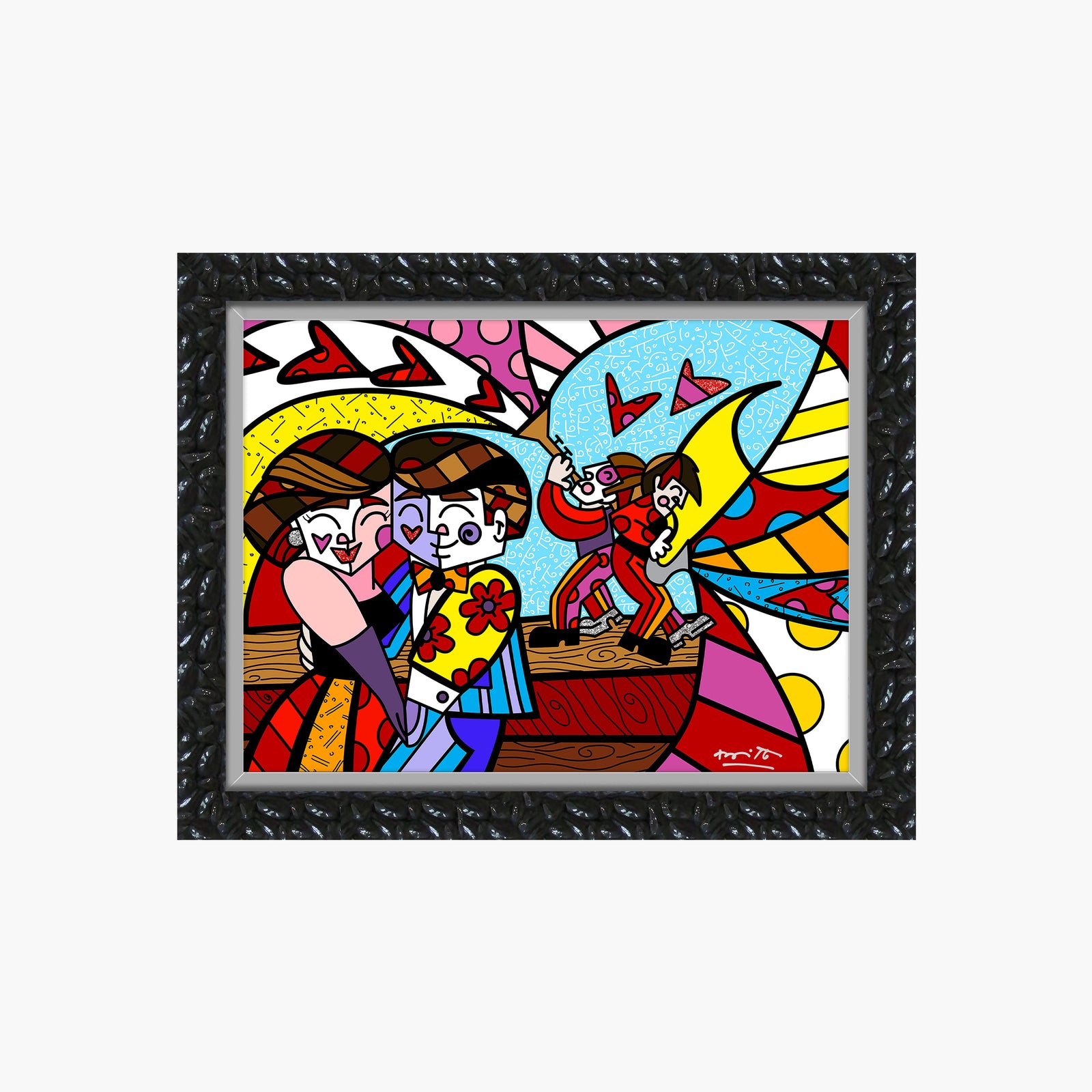Romero Britto sound of love limited edition contemporary pop art piece