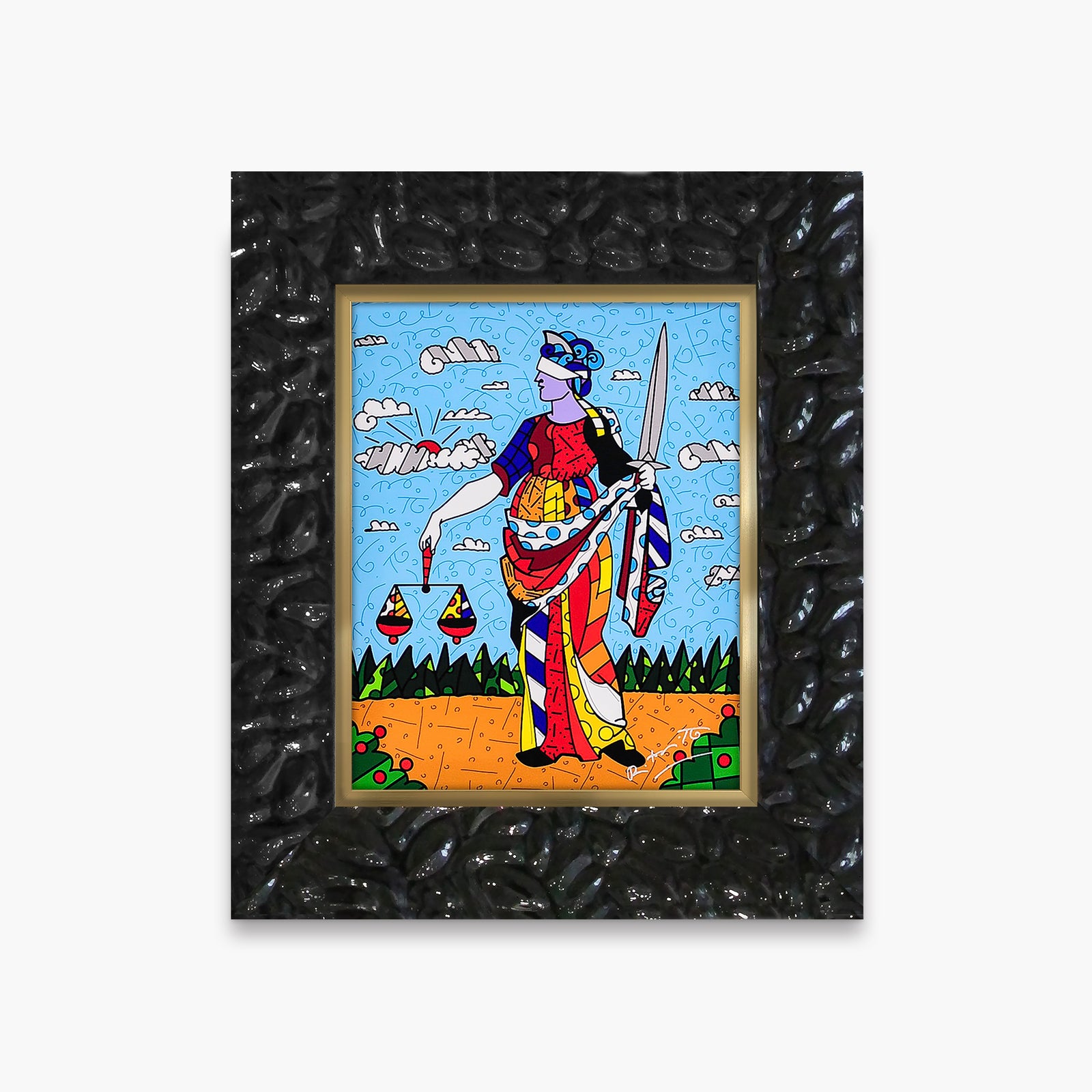 lady justice limited edition print artistic colorful design collectible