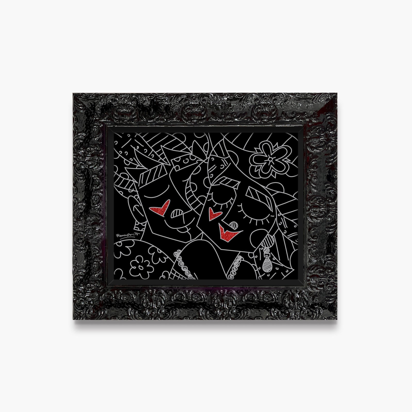 Romero Britto carinho limited edition print contemporary pop art piece