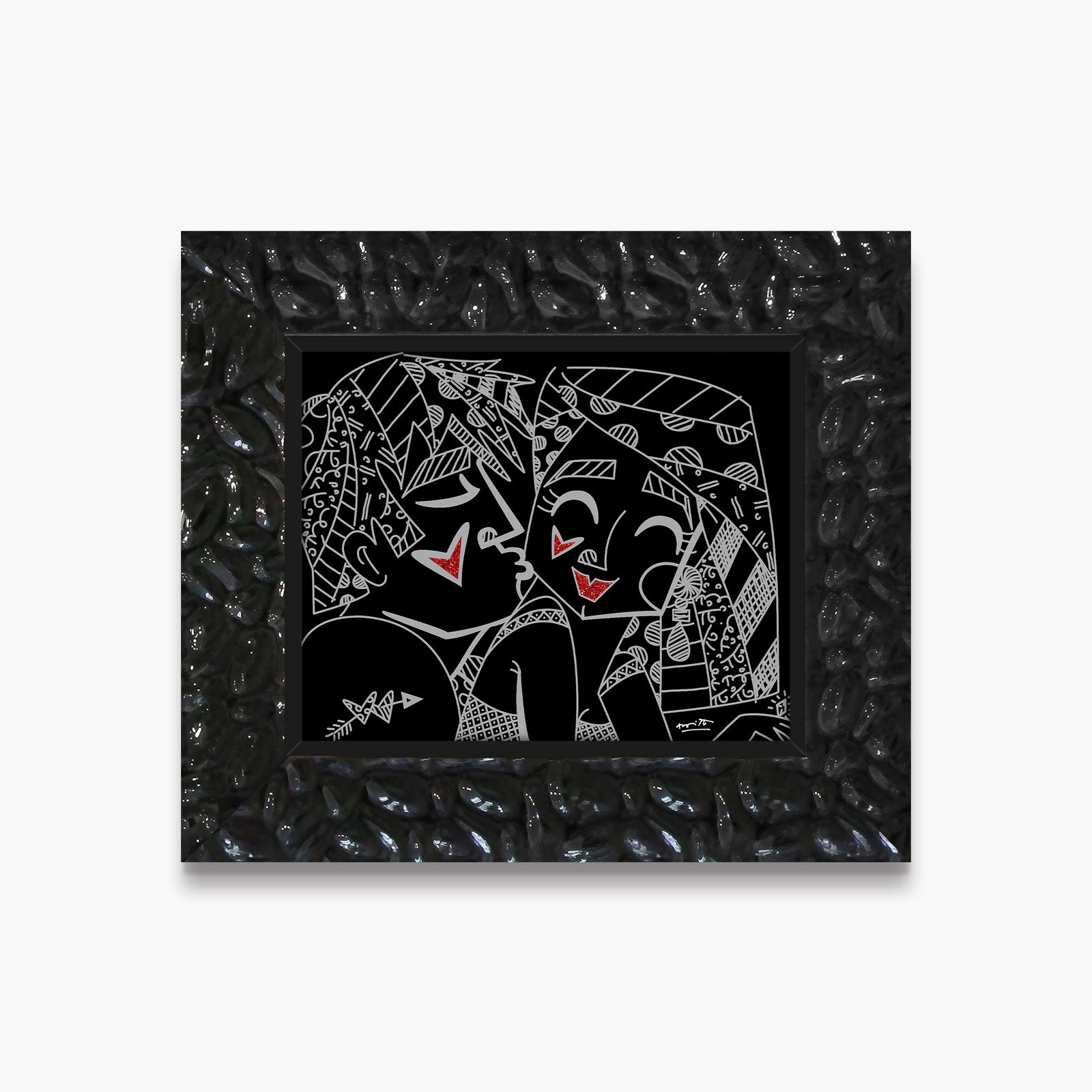 Romero Britto lights off limited edition print contemporary pop art piece