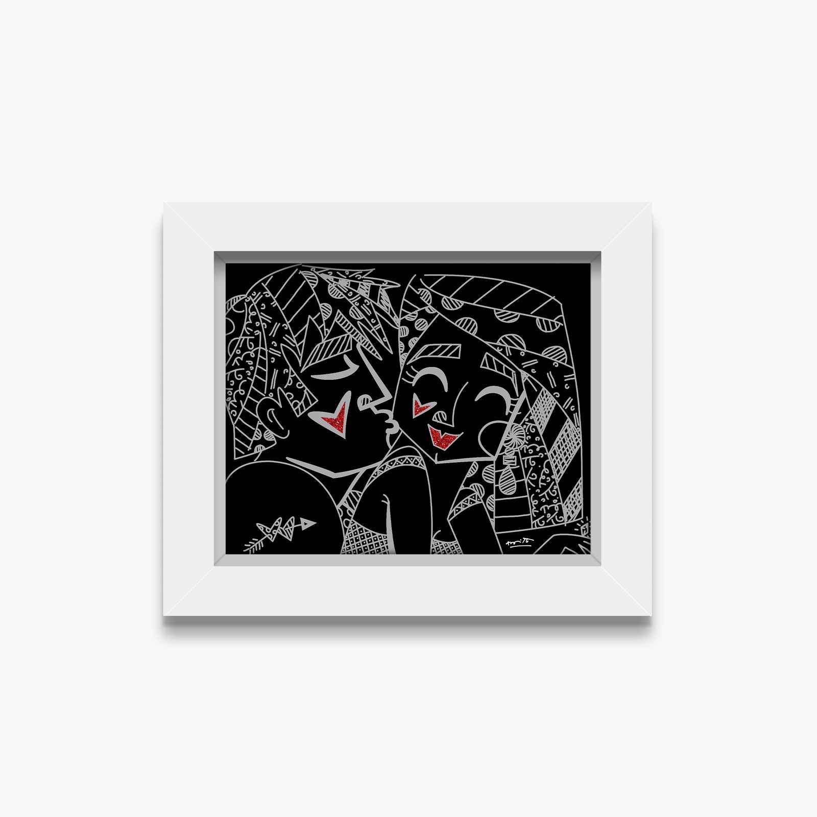 Romero Britto lights off limited edition print contemporary pop art piece