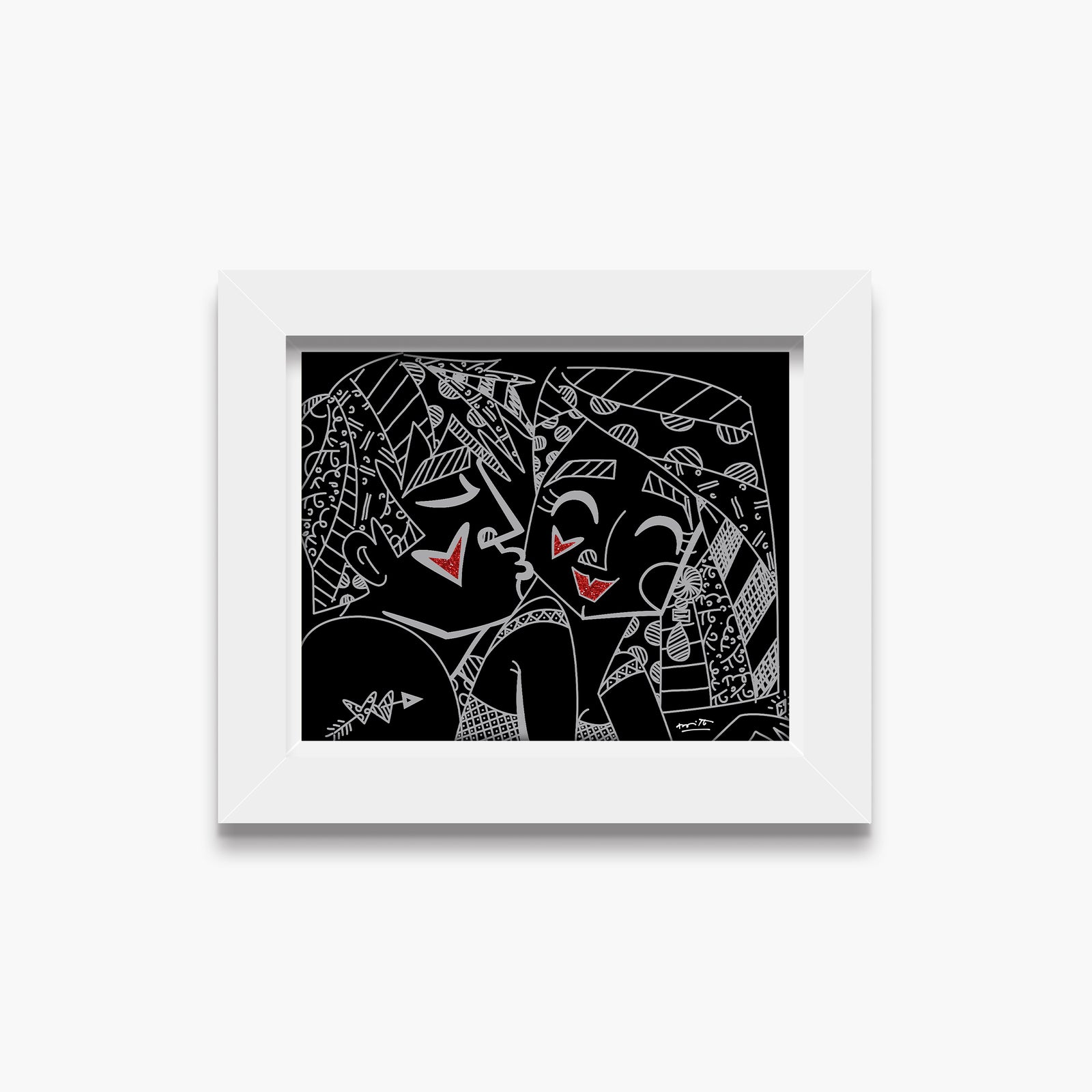 Romero Britto lights off limited edition print contemporary pop art piece
