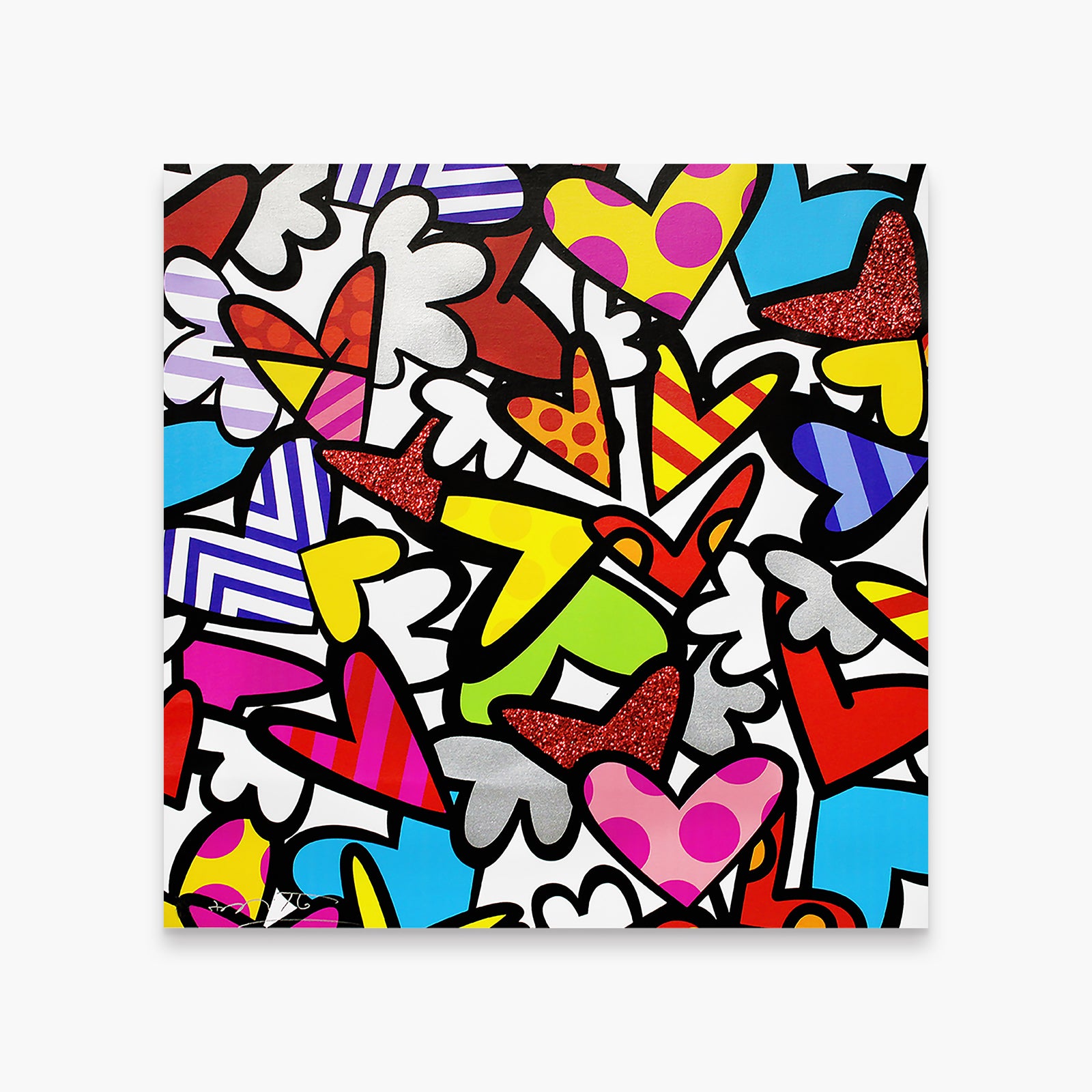 Romero Britto so much love too limited colorful pop art design