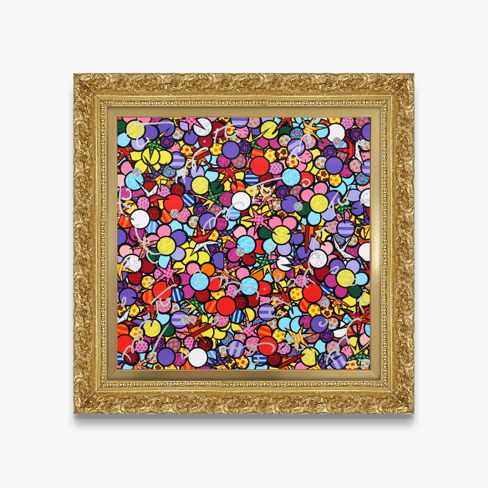 Romero Britto star garden limited edition print colorful pop art design