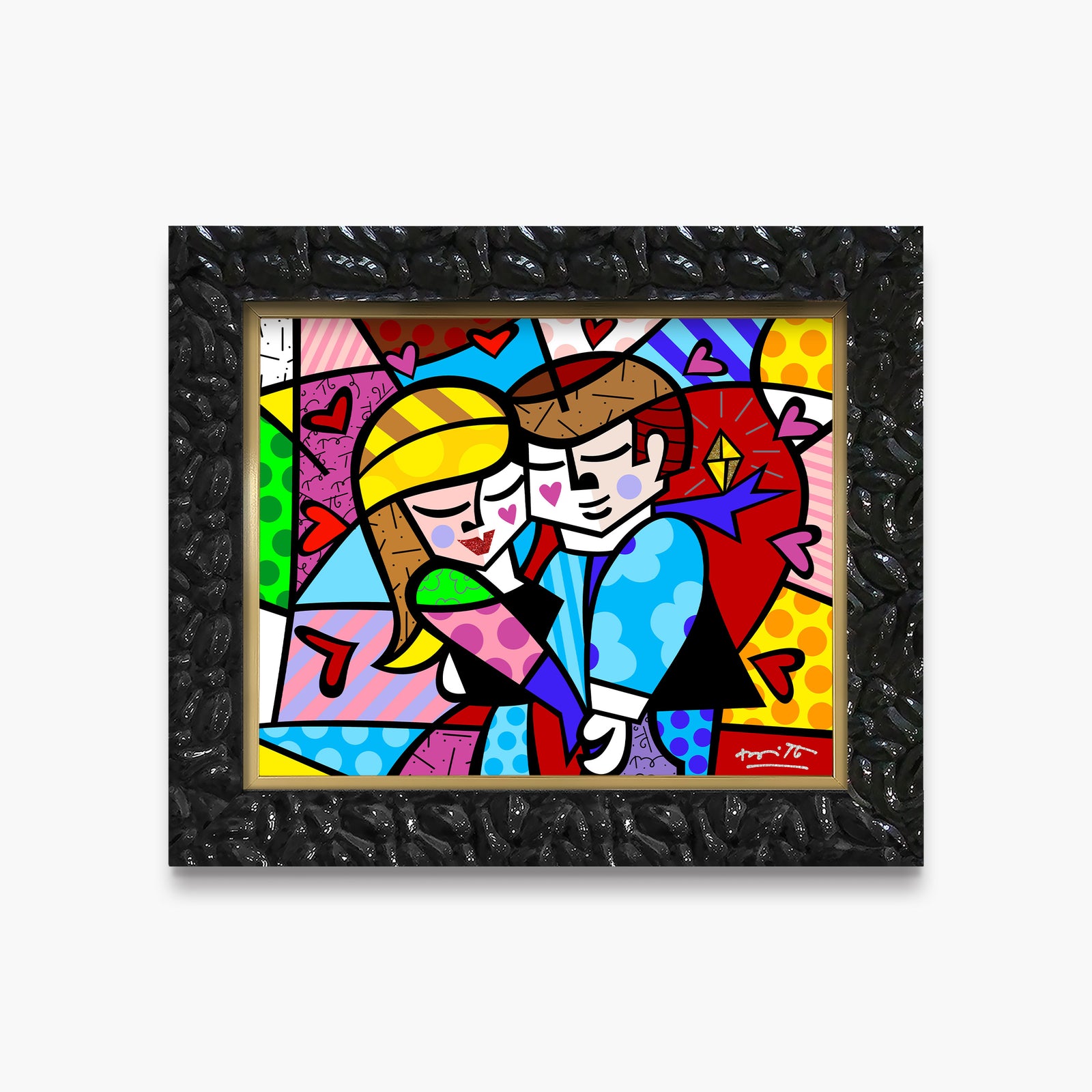 Romero Britto yes limited edition print colorful pop art design