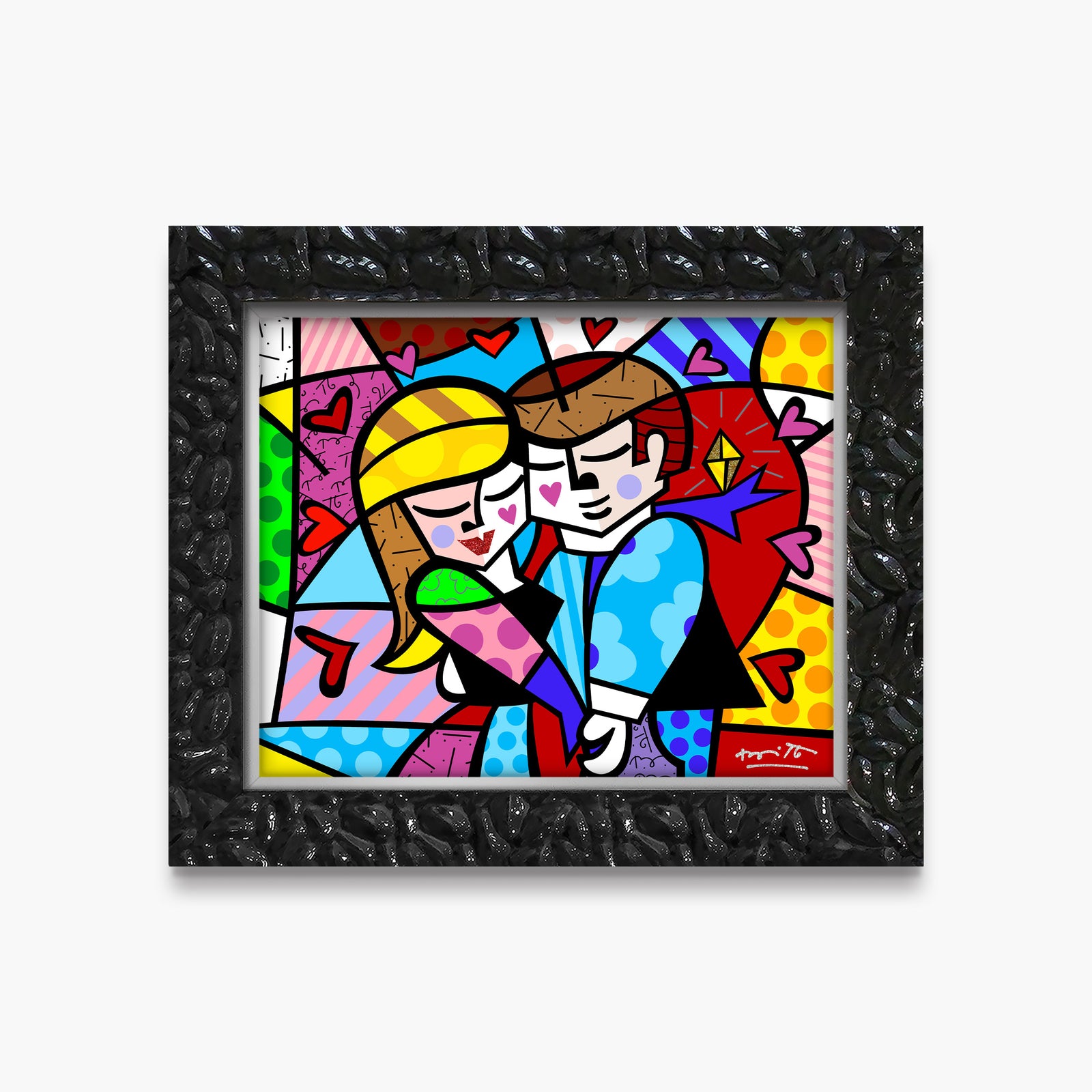 Romero Britto yes limited edition print contemporary pop art piece
