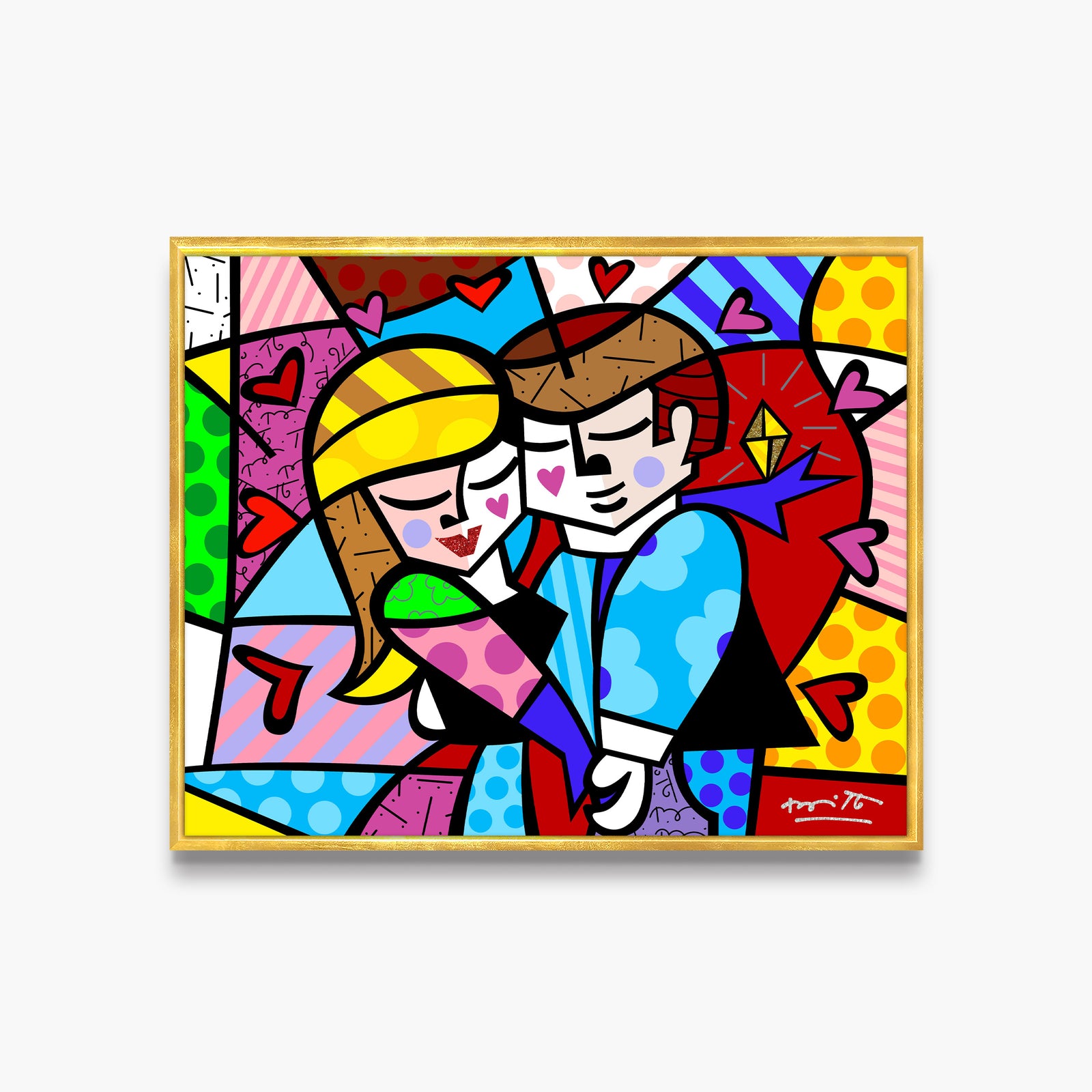 Romero Britto yes limited edition print contemporary pop art piece