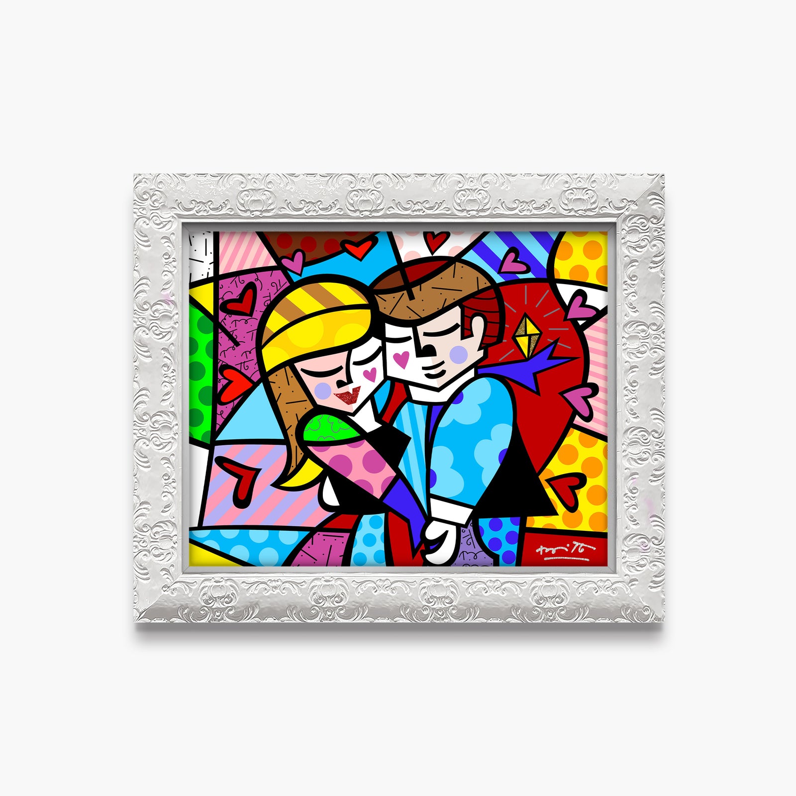 Romero Britto yes limited edition print contemporary pop art piece