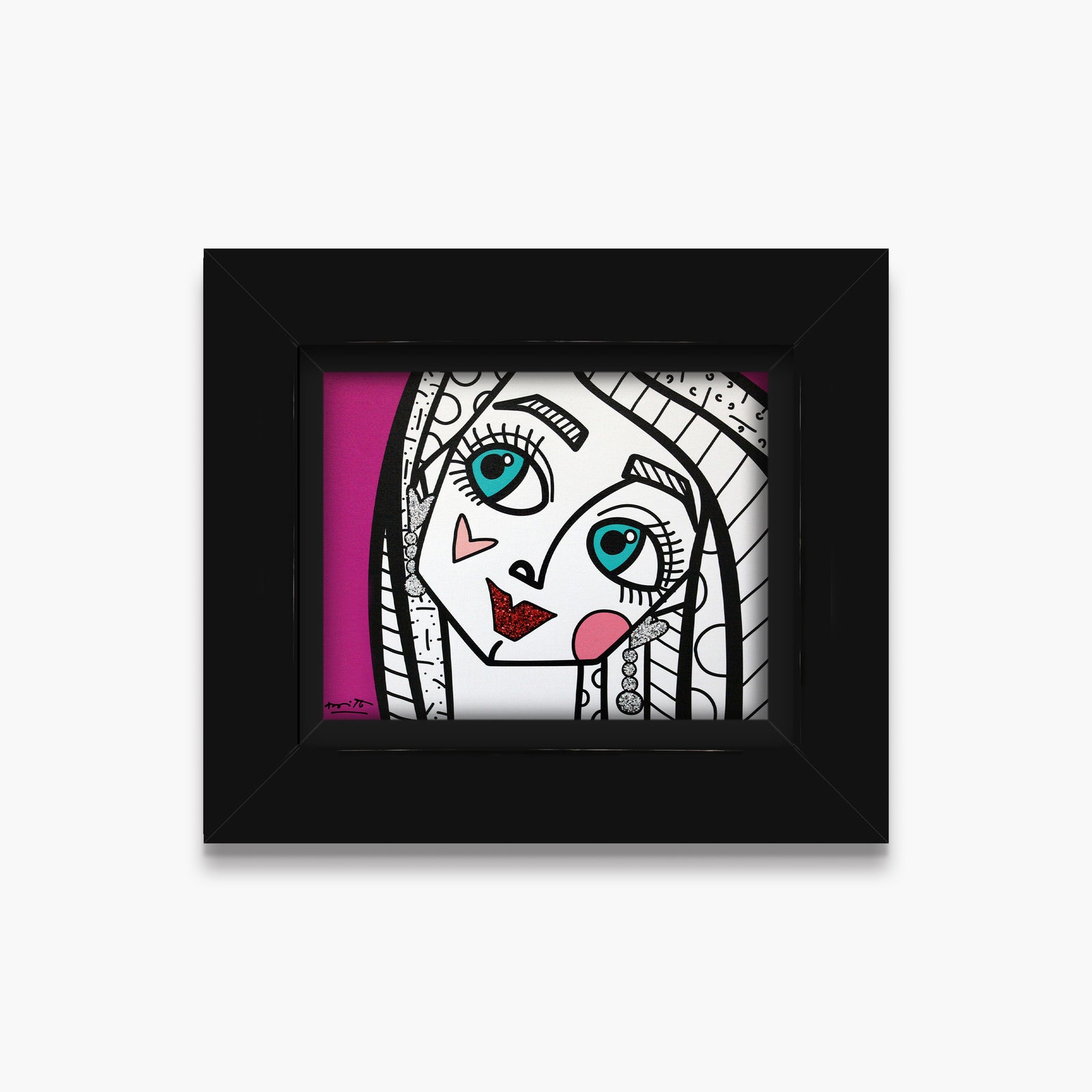 Romero Britto ok honey limited edition print colorful pop art design