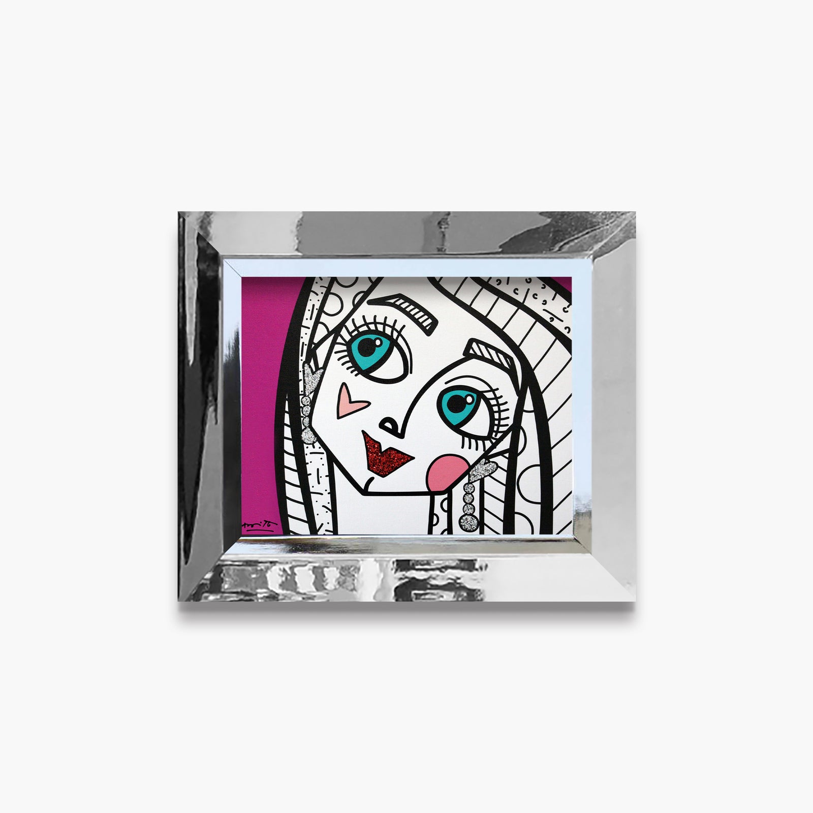 Romero Britto ok honey limited edition print colorful pop art design