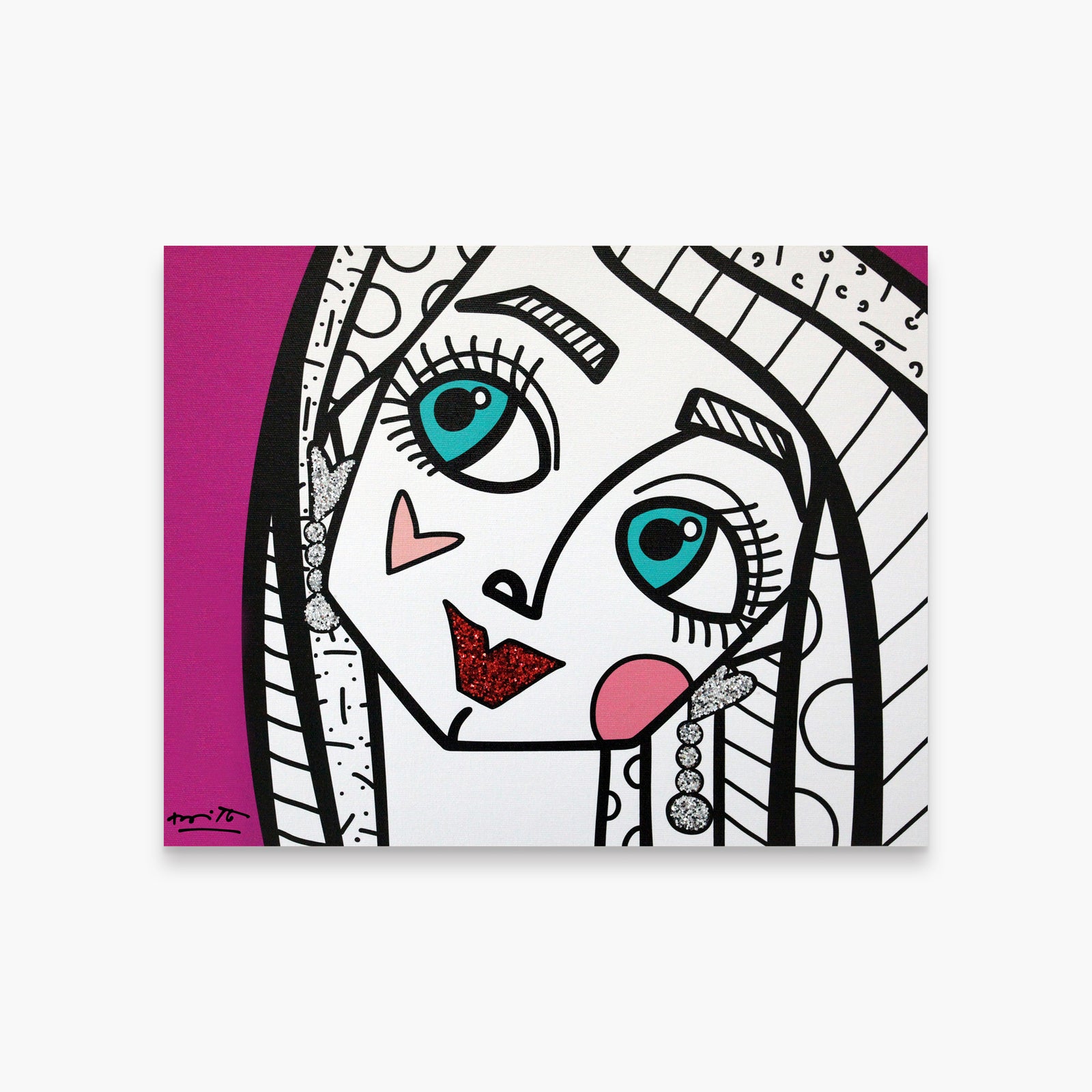 Romero Britto ok honey limited edition print colorful pop art design