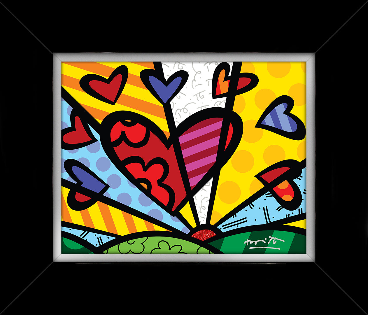 Romero Britto new day limited edition print contemporary pop art piece