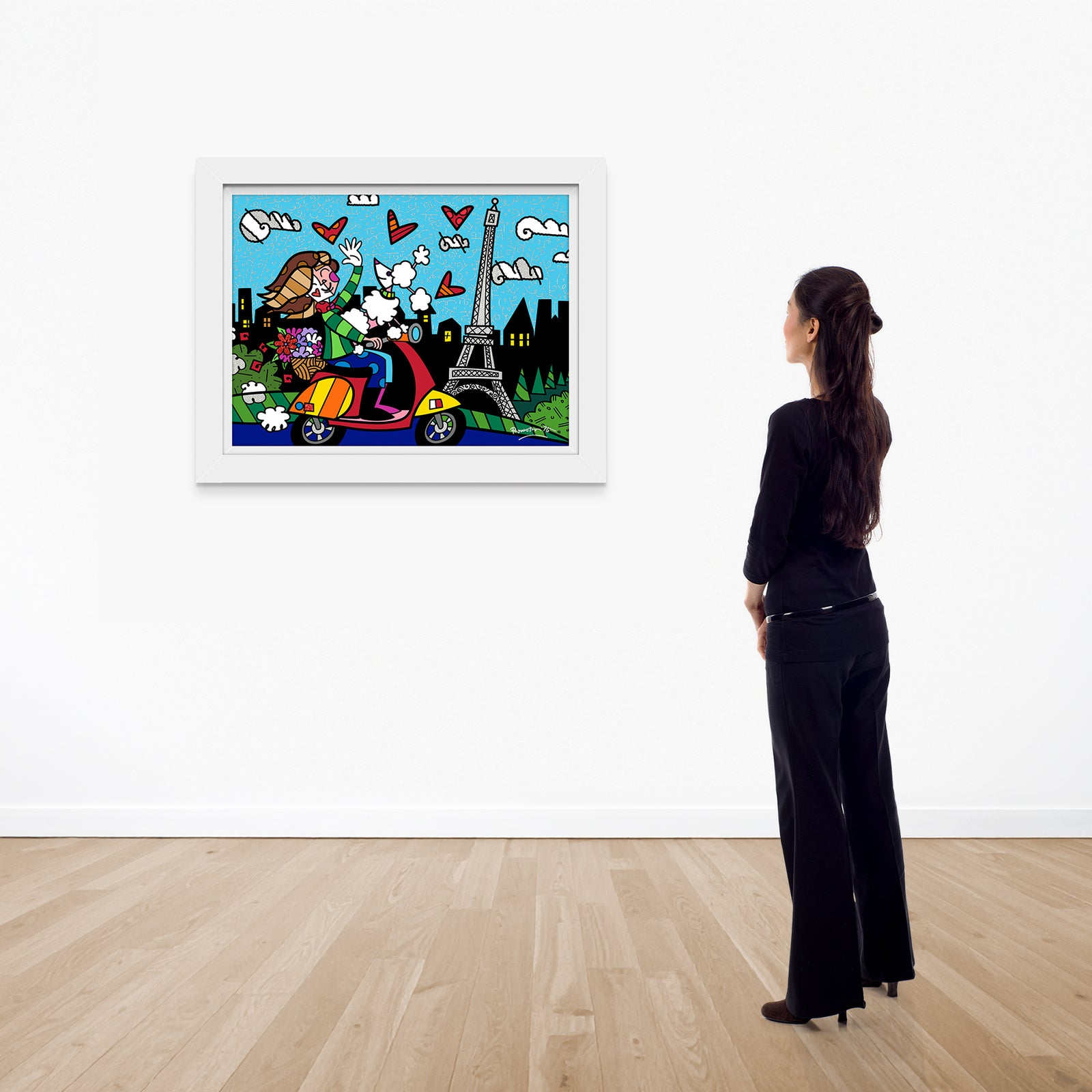 modern pop art love paris limited edition print vibrant home decor