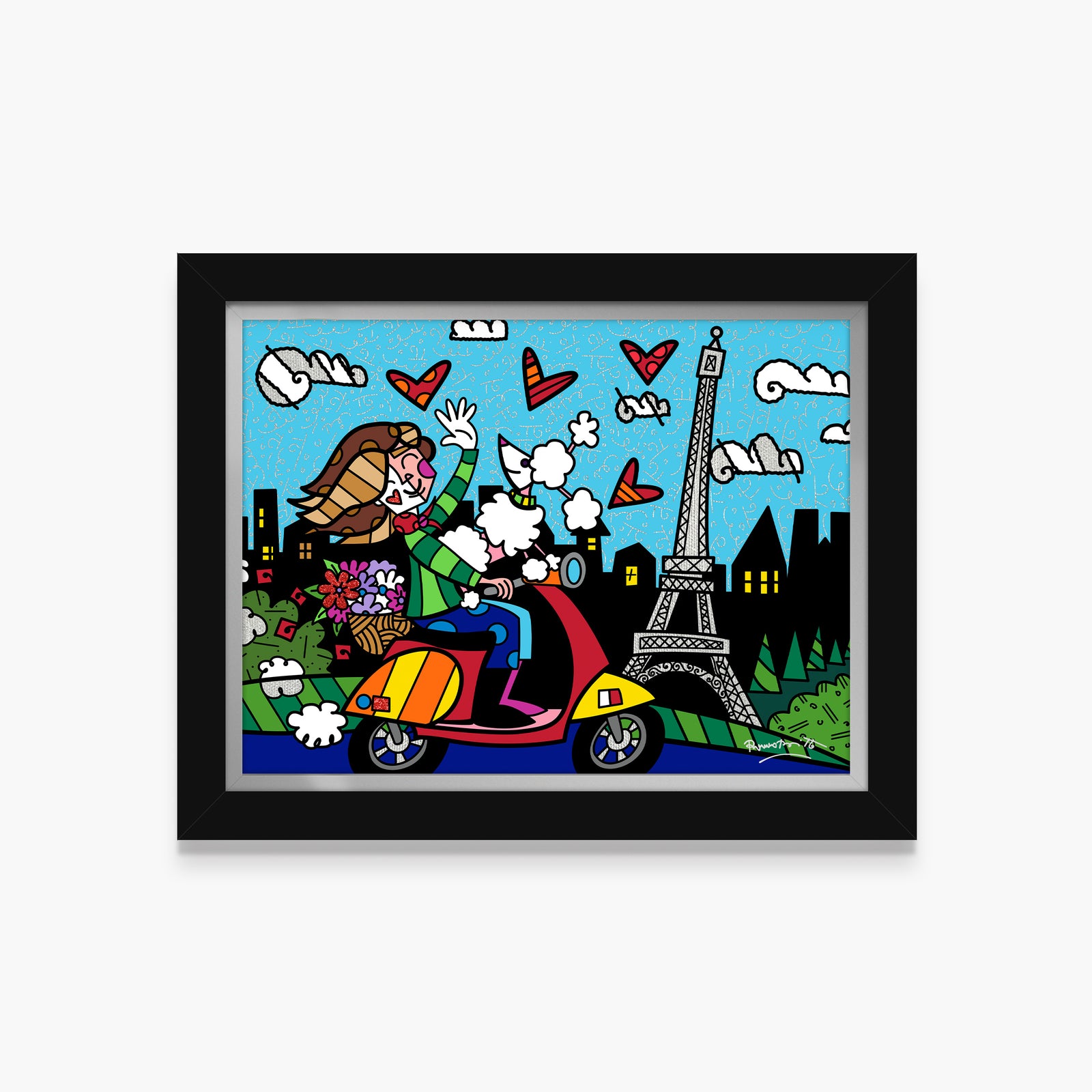 love paris limited edition print artistic colorful design collectible