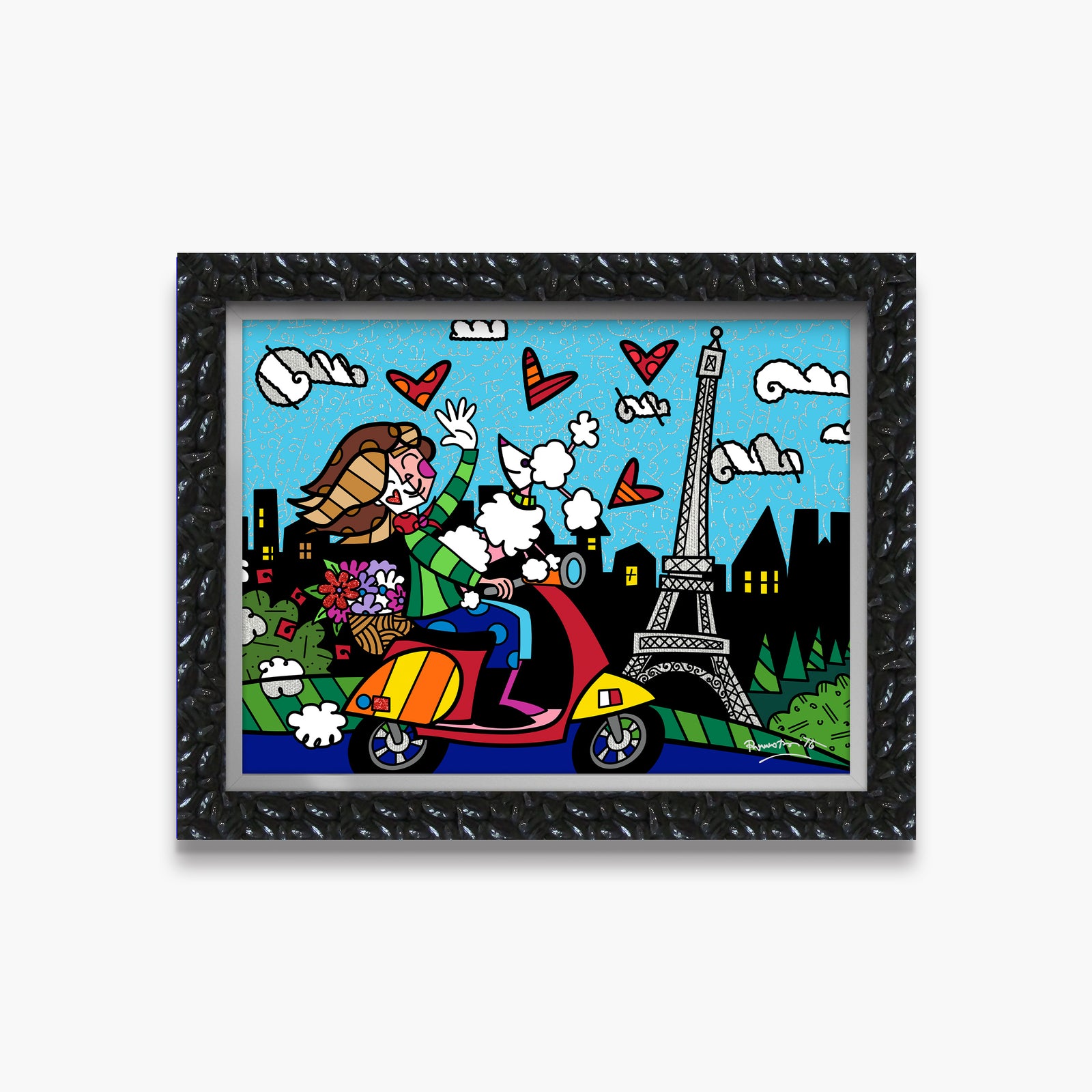 modern pop art love paris limited edition print vibrant home decor