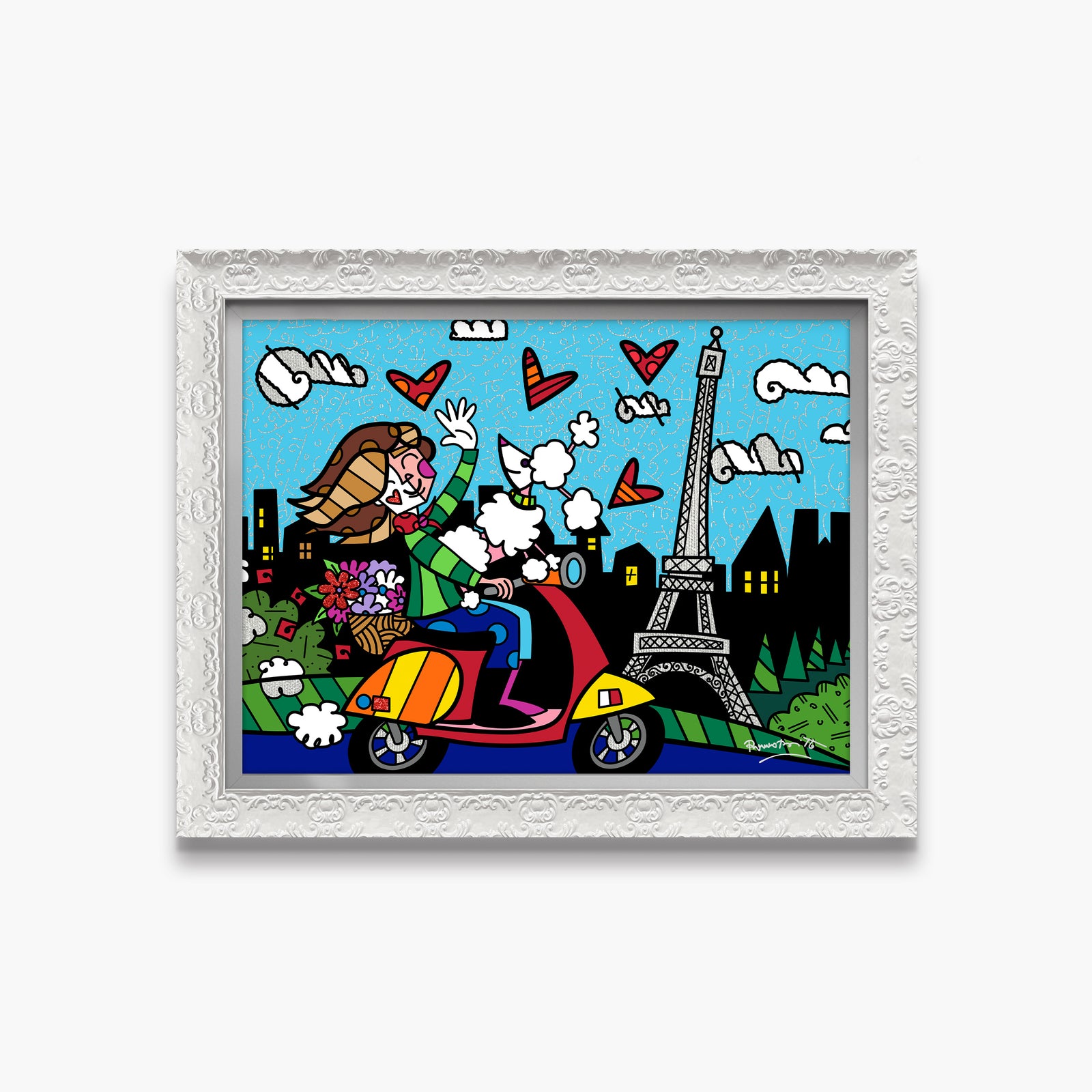 love paris limited edition print artistic colorful design collectible