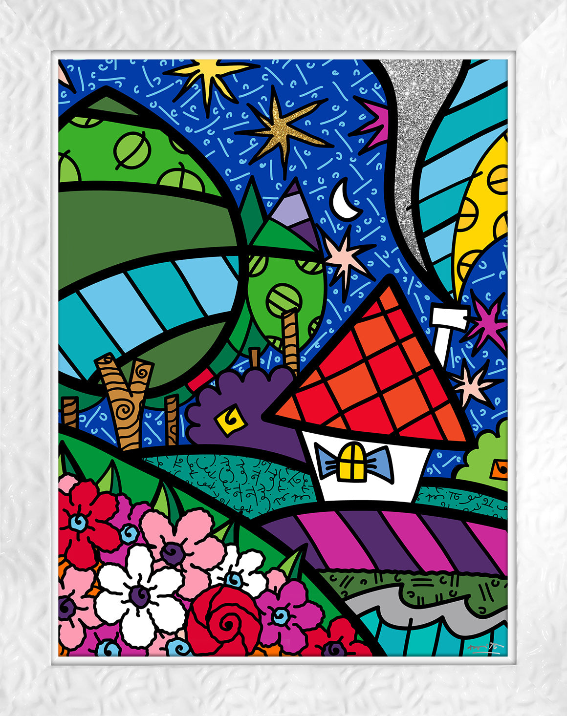 modern pop art country side limited edition print vibrant home decor
