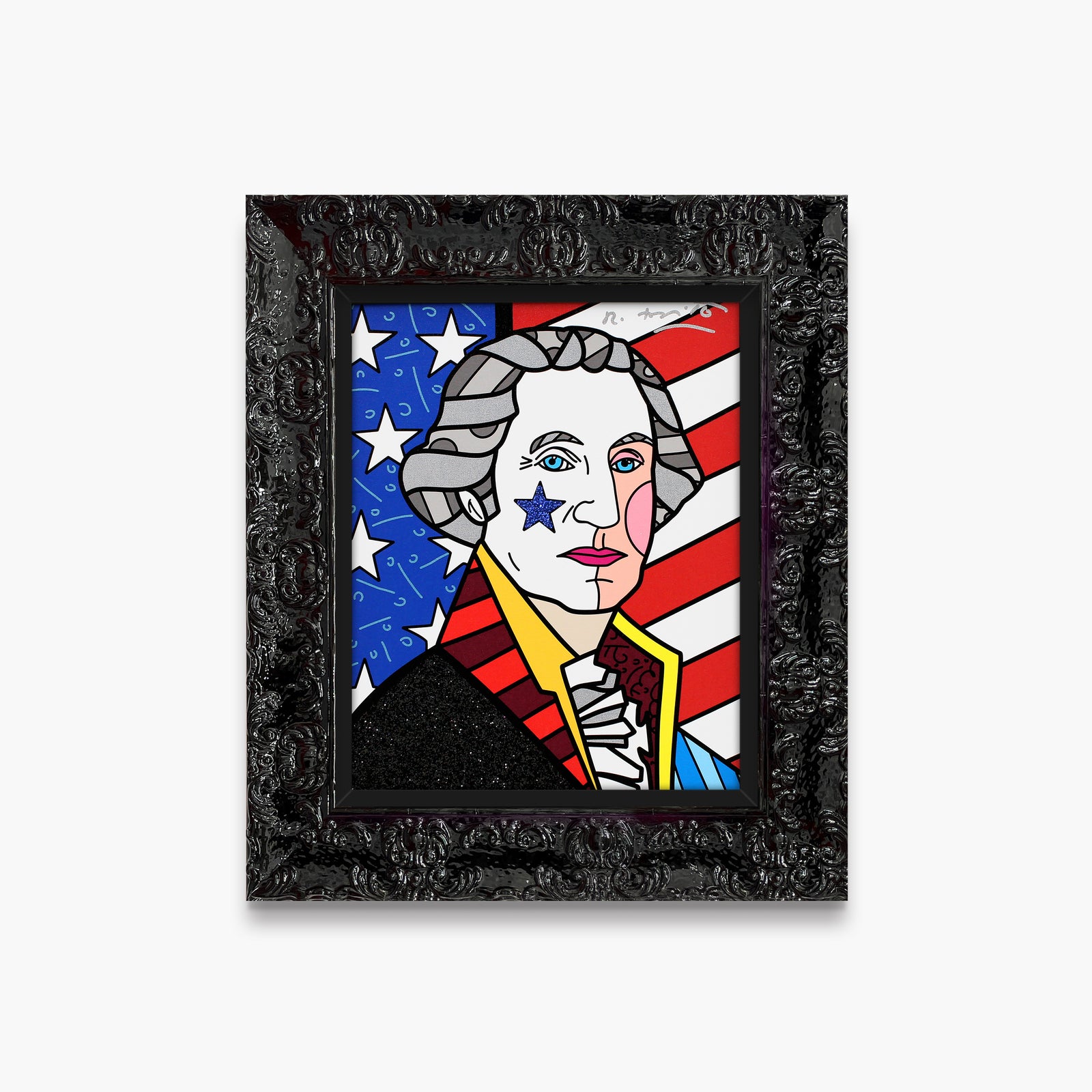 Romero Britto george washington limited edition print contemporary pop art piece