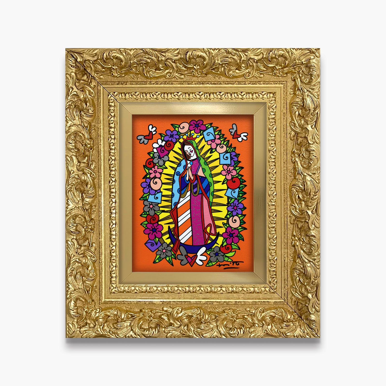 Romero Britto our lady limited edition print contemporary pop art piece