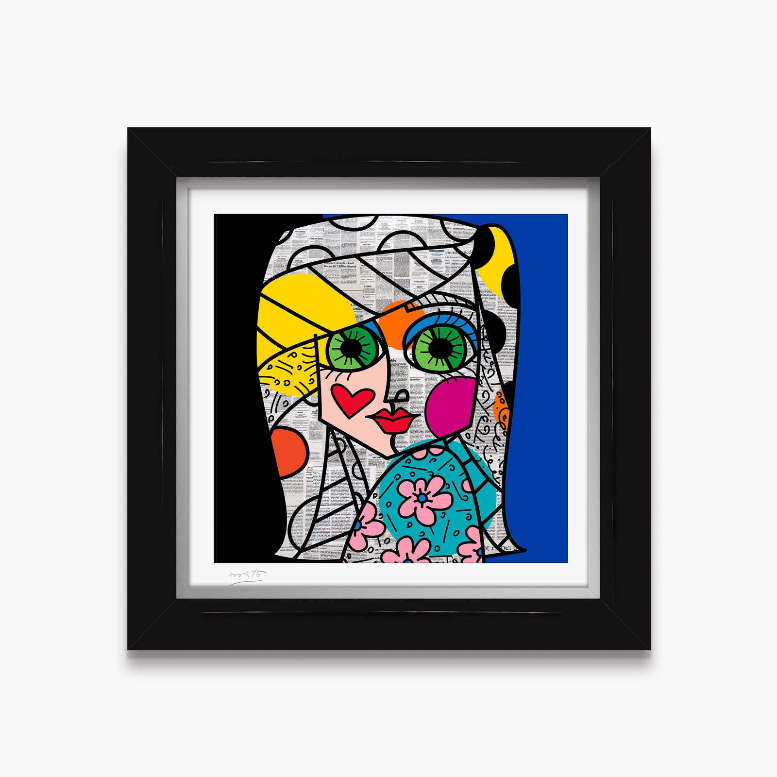 modern pop art green eyes limited edition print vibrant home decor