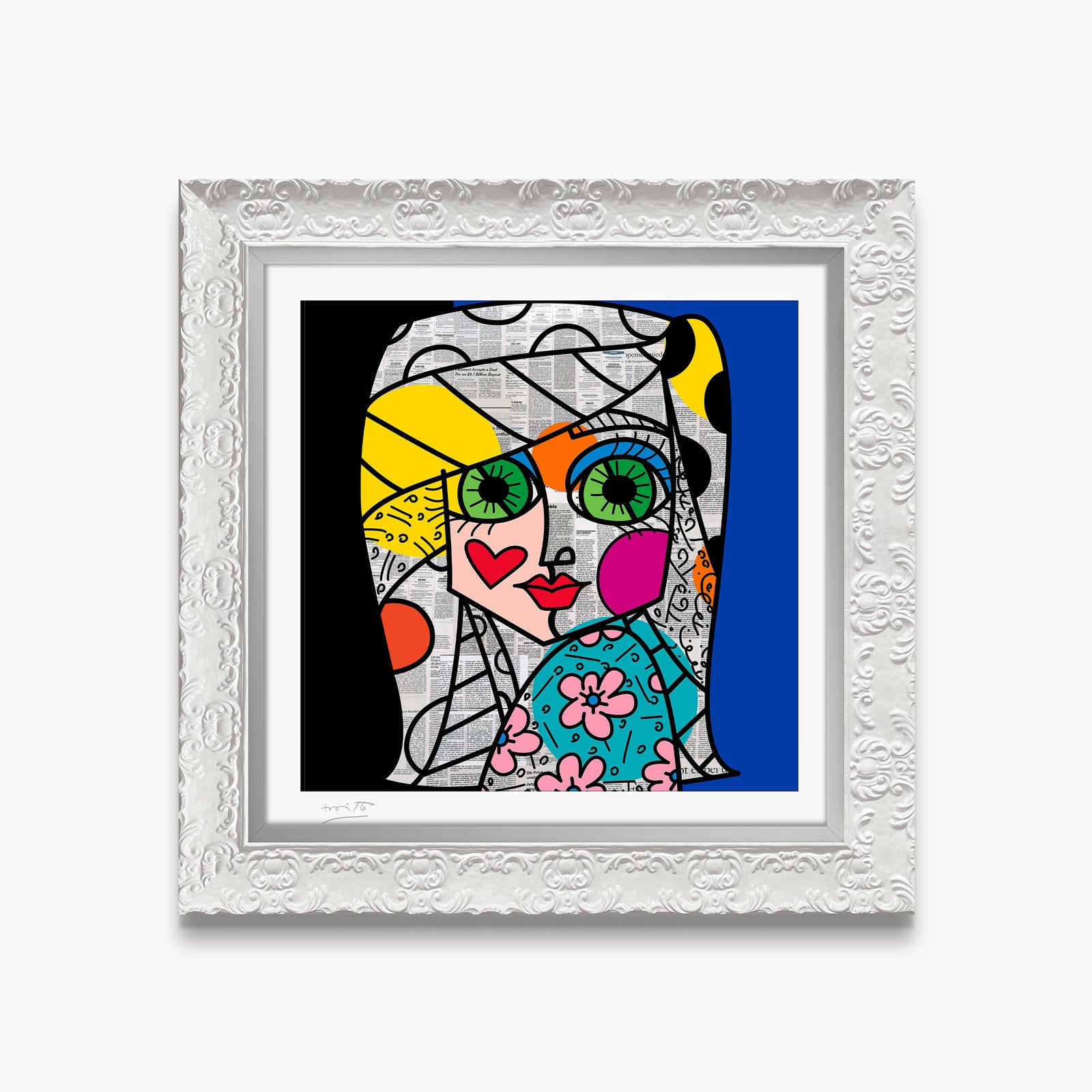 green eyes limited edition print artistic colorful design collectible