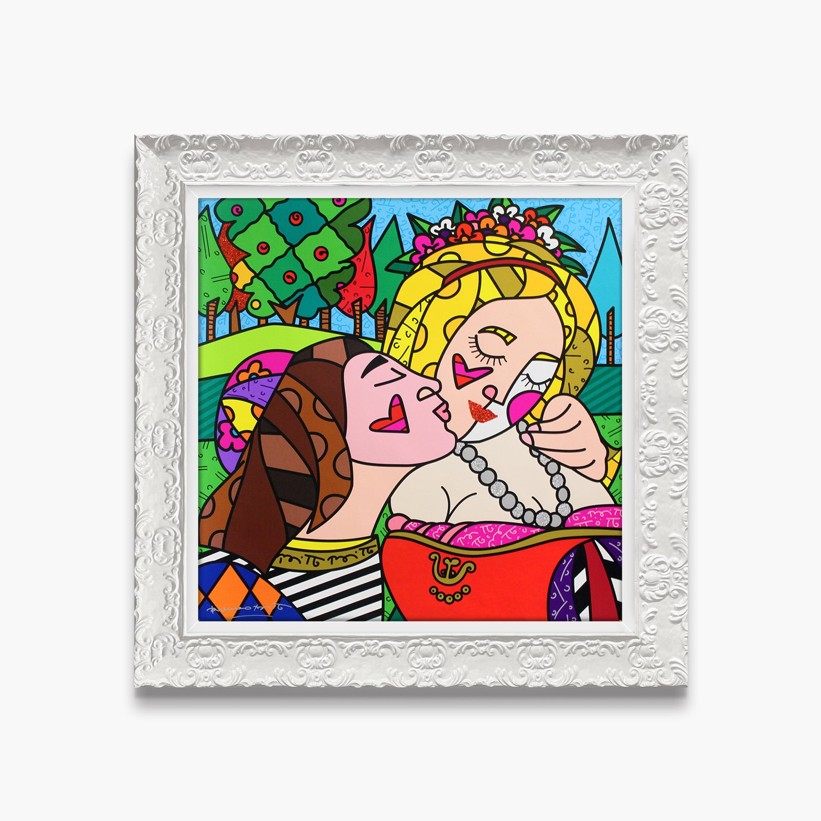modern pop art the kiss limited edition print vibrant home decor