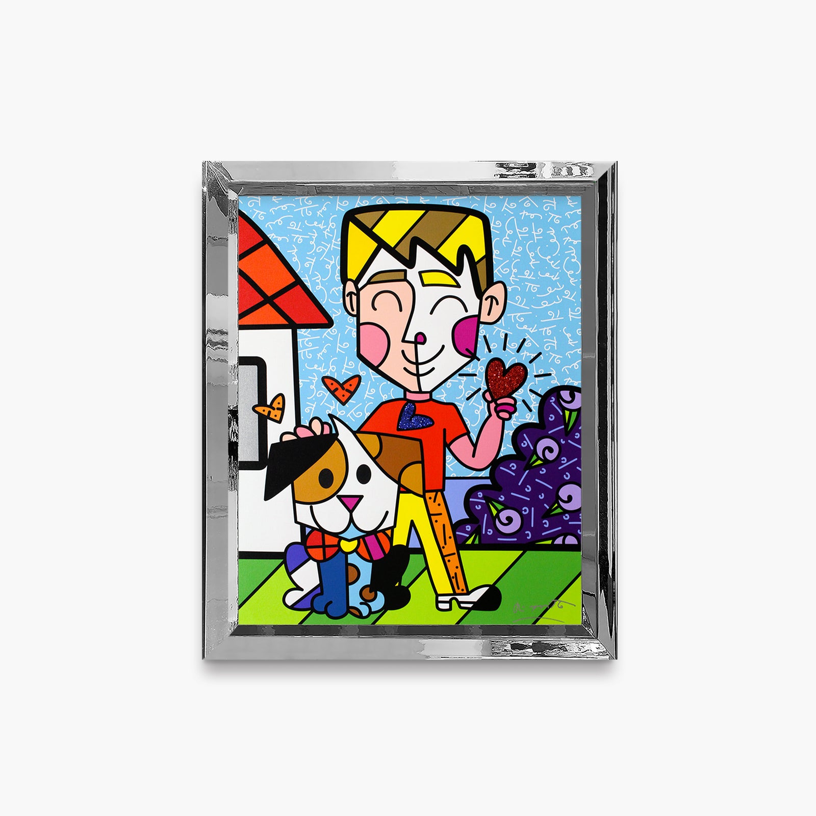 boy and his dog limited colorful decorative collectible gift idea