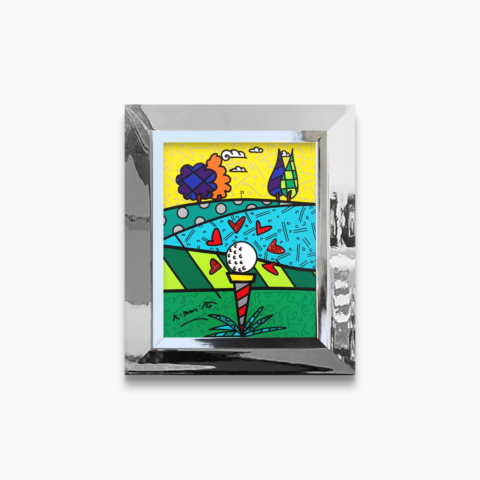 modern pop art love golf limited edition print vibrant home decor