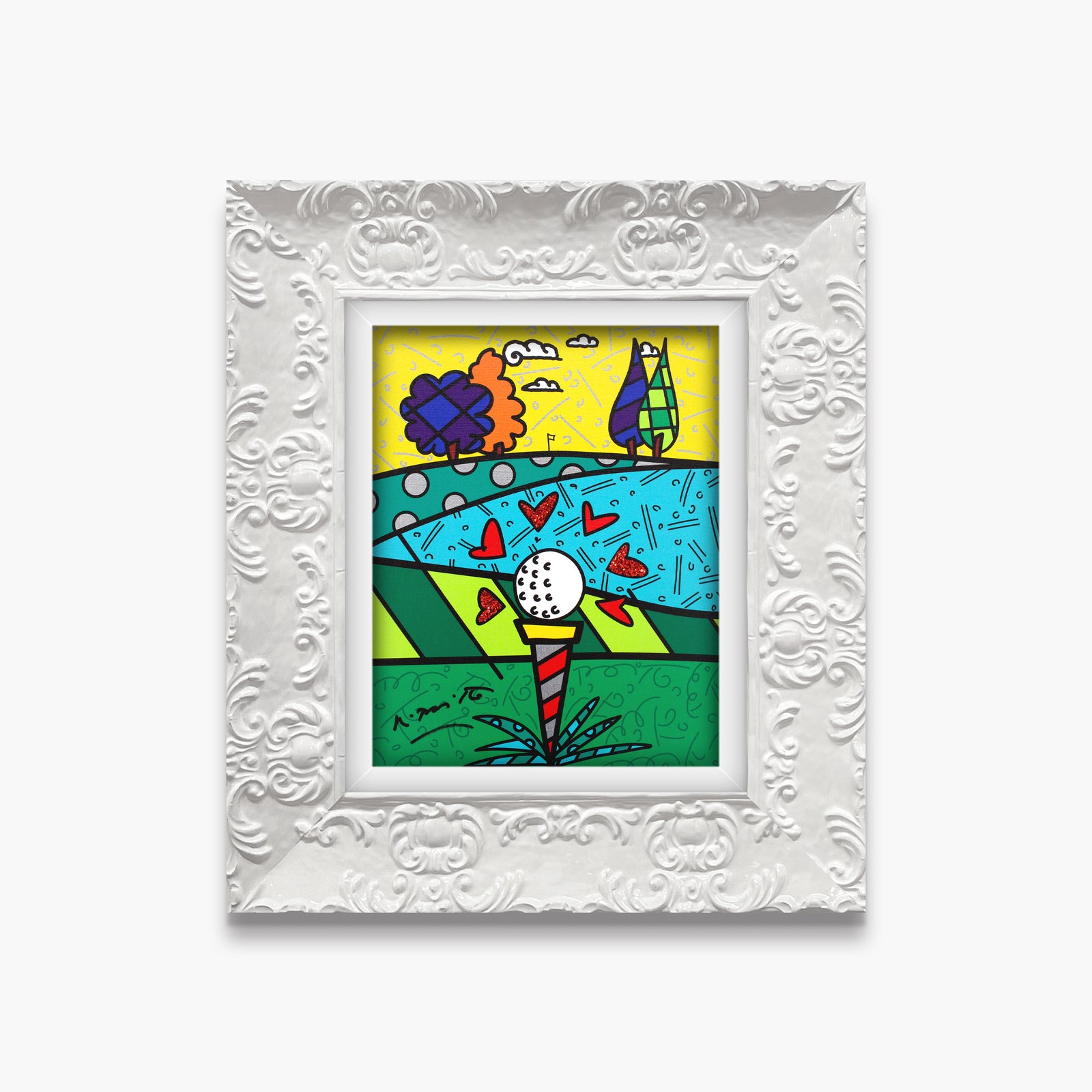 modern pop art love golf limited edition print vibrant home decor