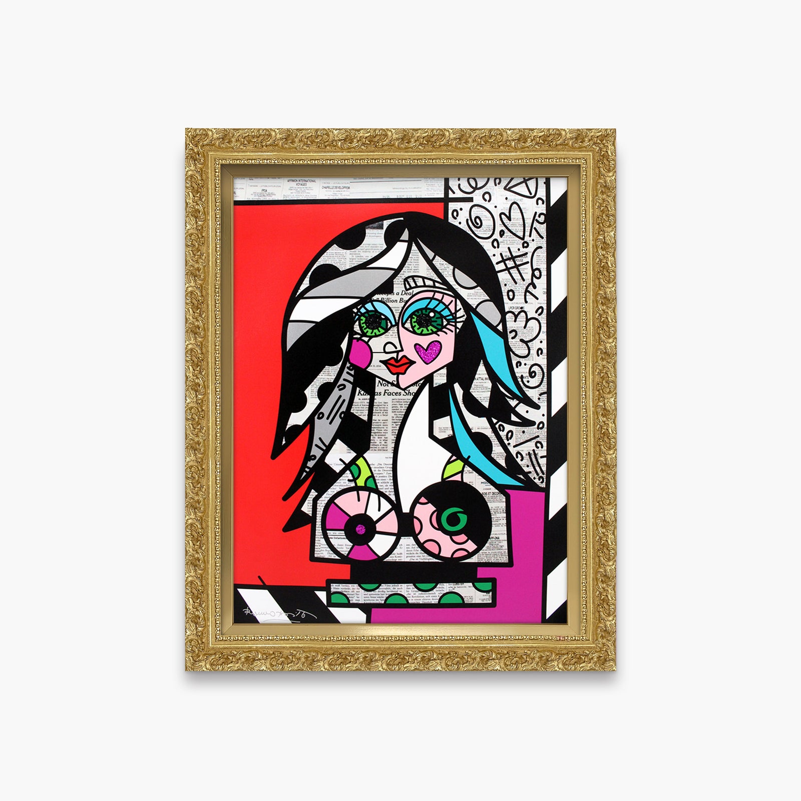 red pink limited edition print artistic colorful design collectible