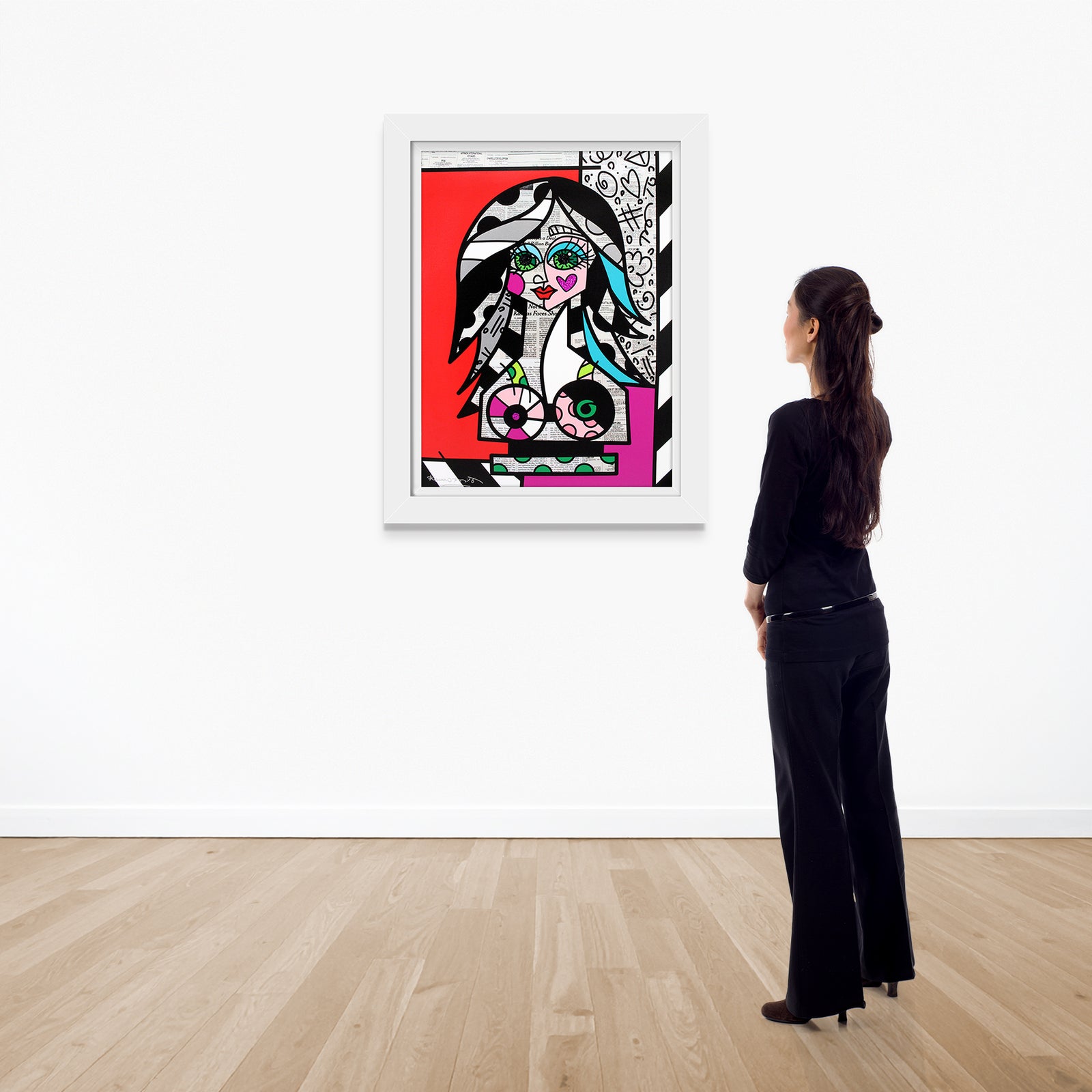modern pop art red pink limited edition print vibrant home decor