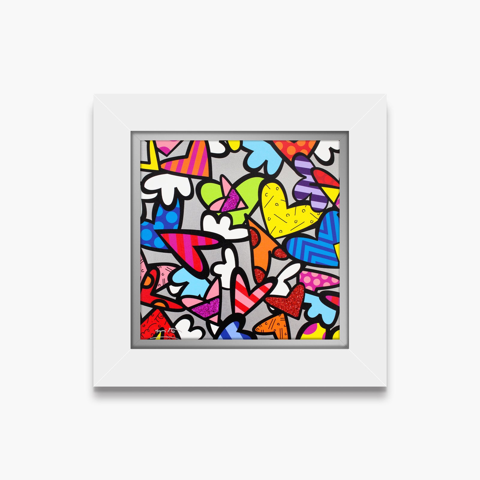 Romero Britto night love limited edition print contemporary pop art piece