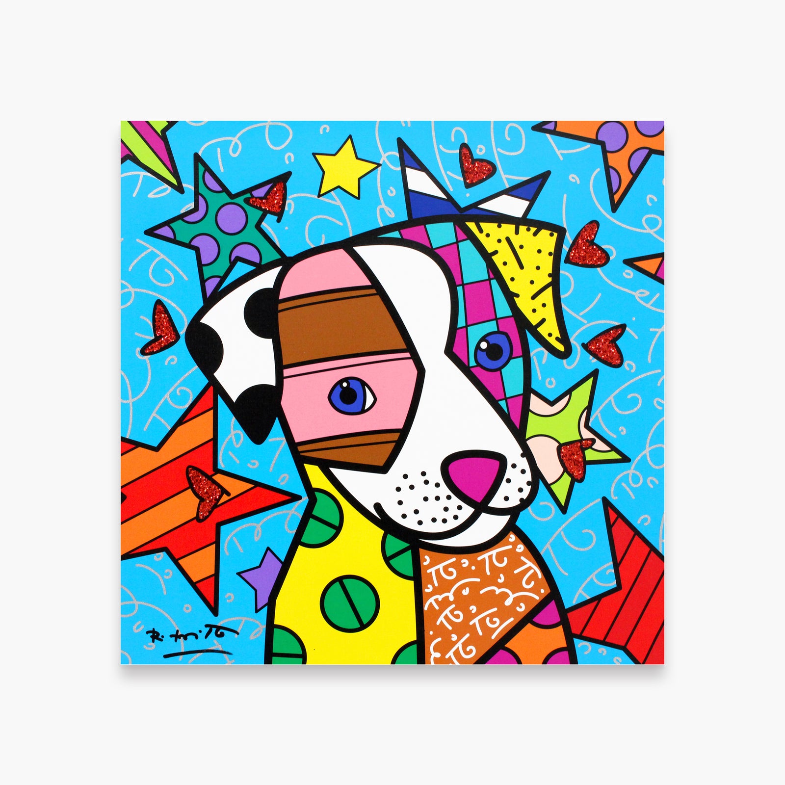 Romero Britto coco limited edition print colorful pop art design