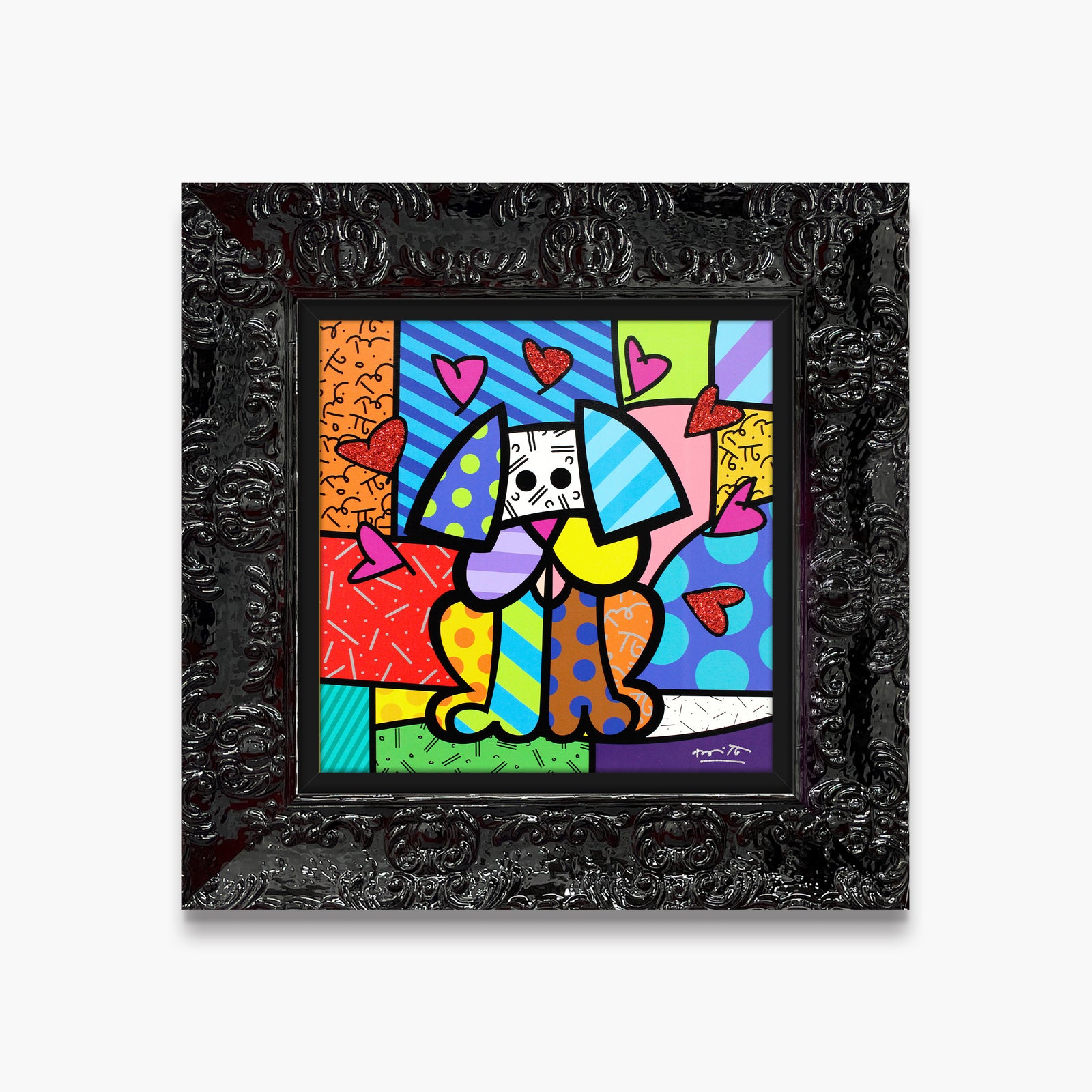 Romero Britto true love limited edition print contemporary pop art piece