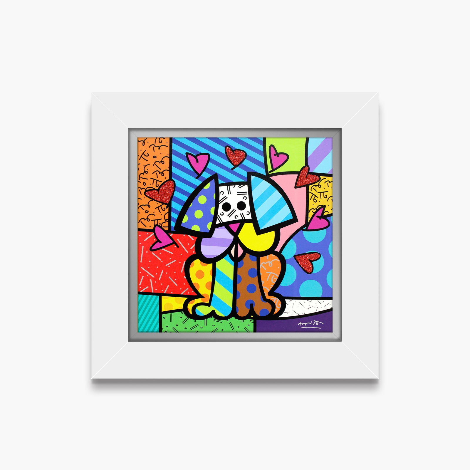Romero Britto true love limited edition print contemporary pop art piece