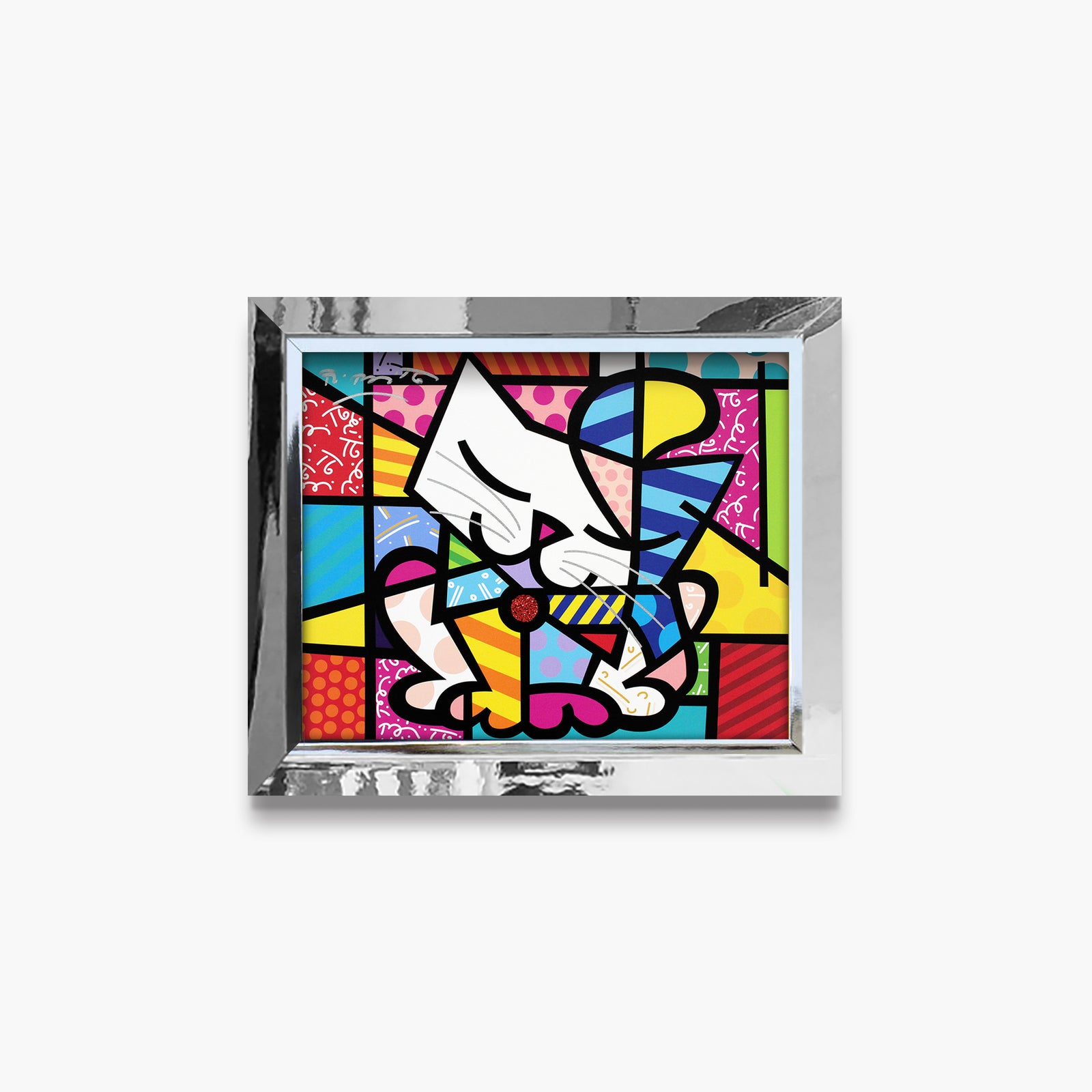 Romero Britto sam limited edition print colorful pop art design