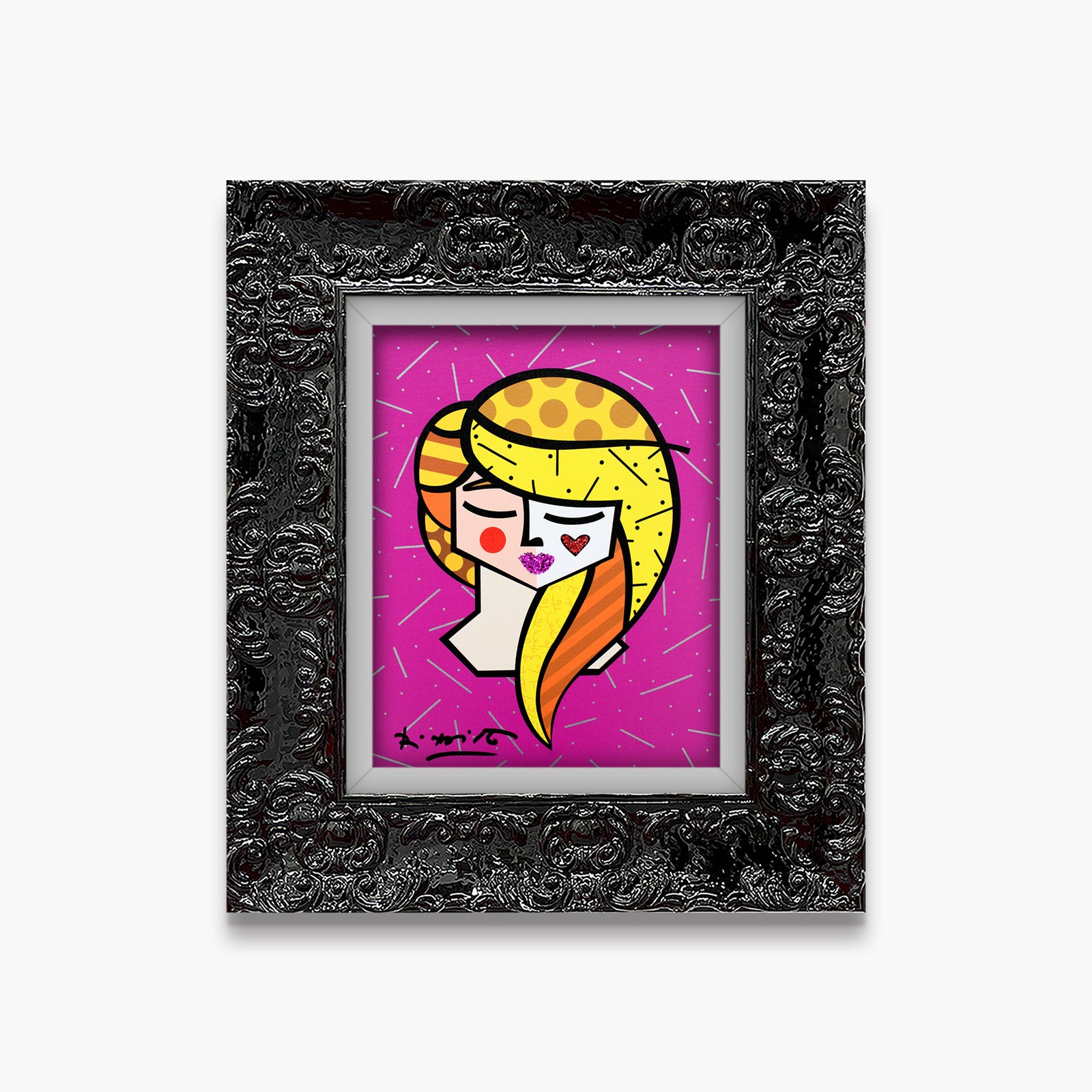 Romero Britto lily limited edition print colorful pop art design