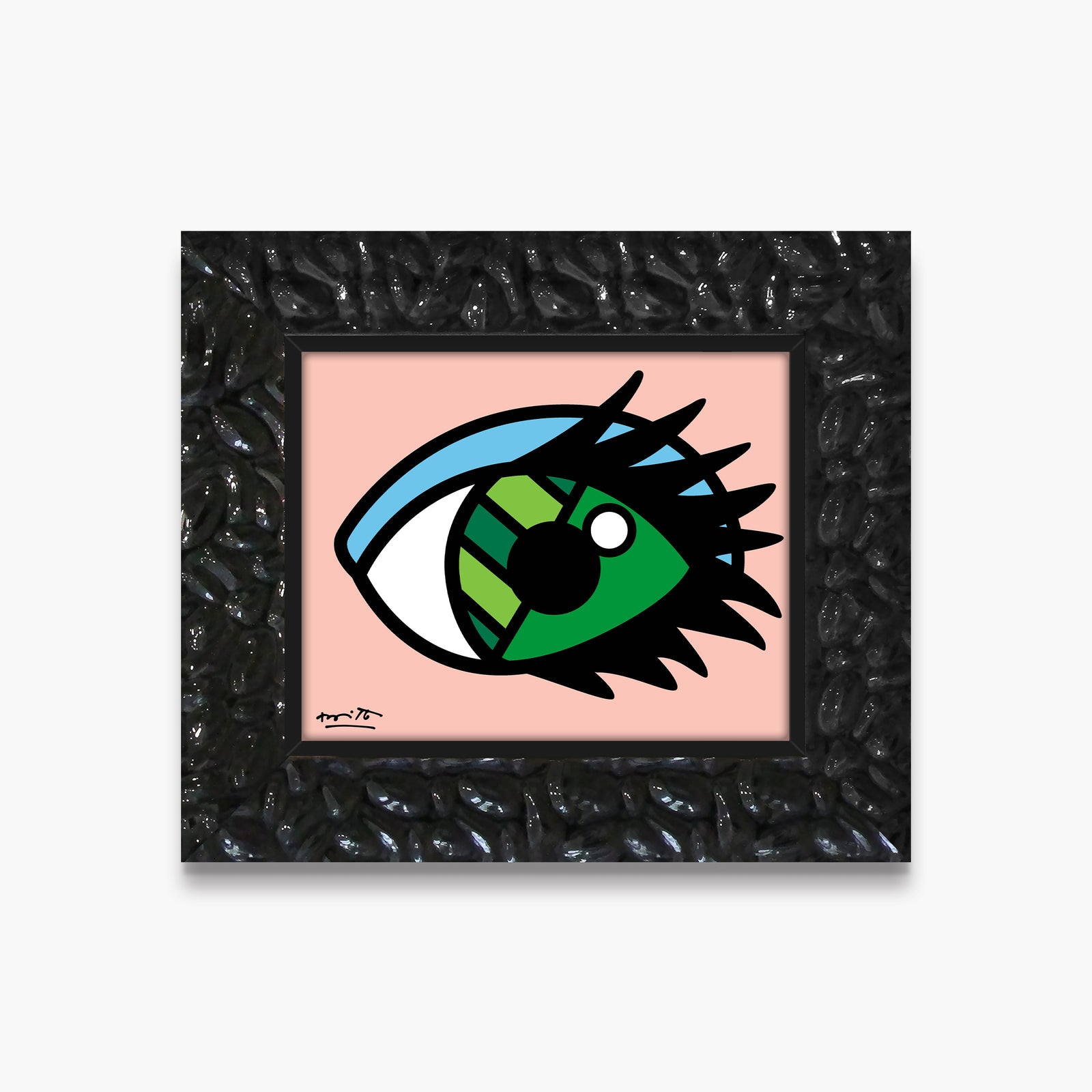 modern pop art green eyes limited edition print vibrant home decor