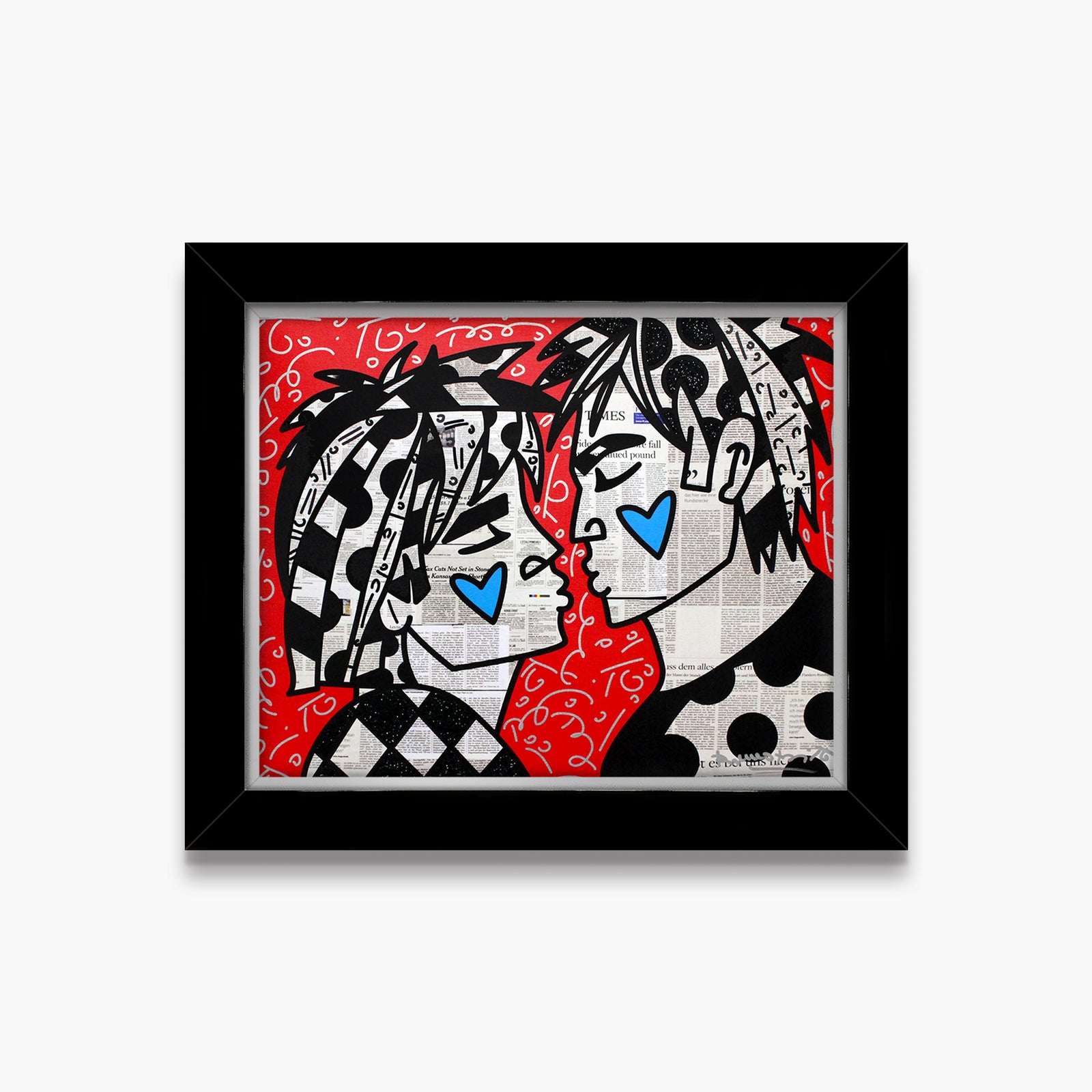 Romero Britto soulmates limited edition print colorful pop art design