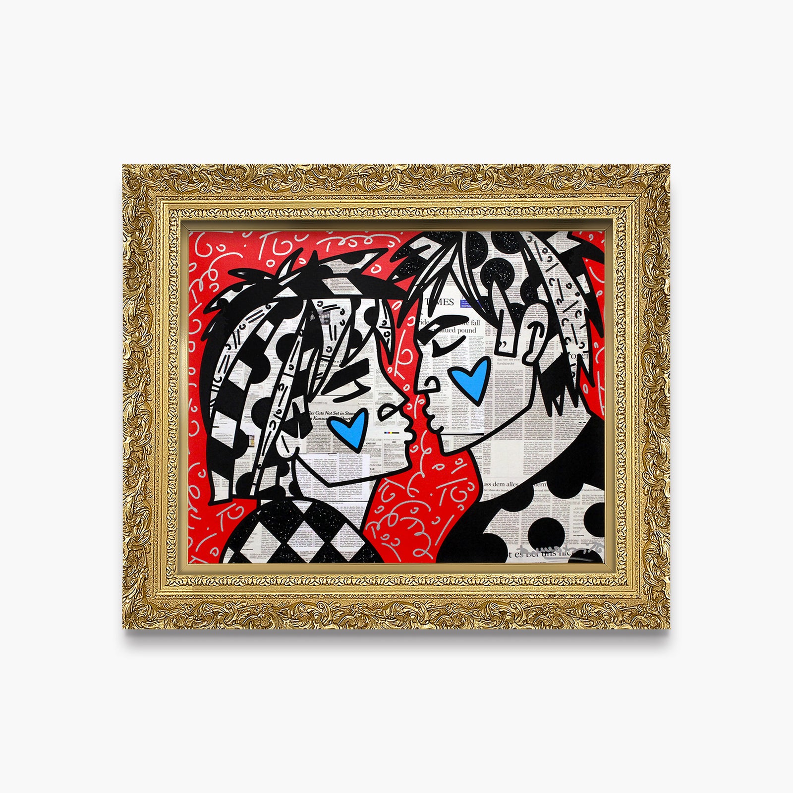 Romero Britto soulmates limited edition print contemporary pop art piece