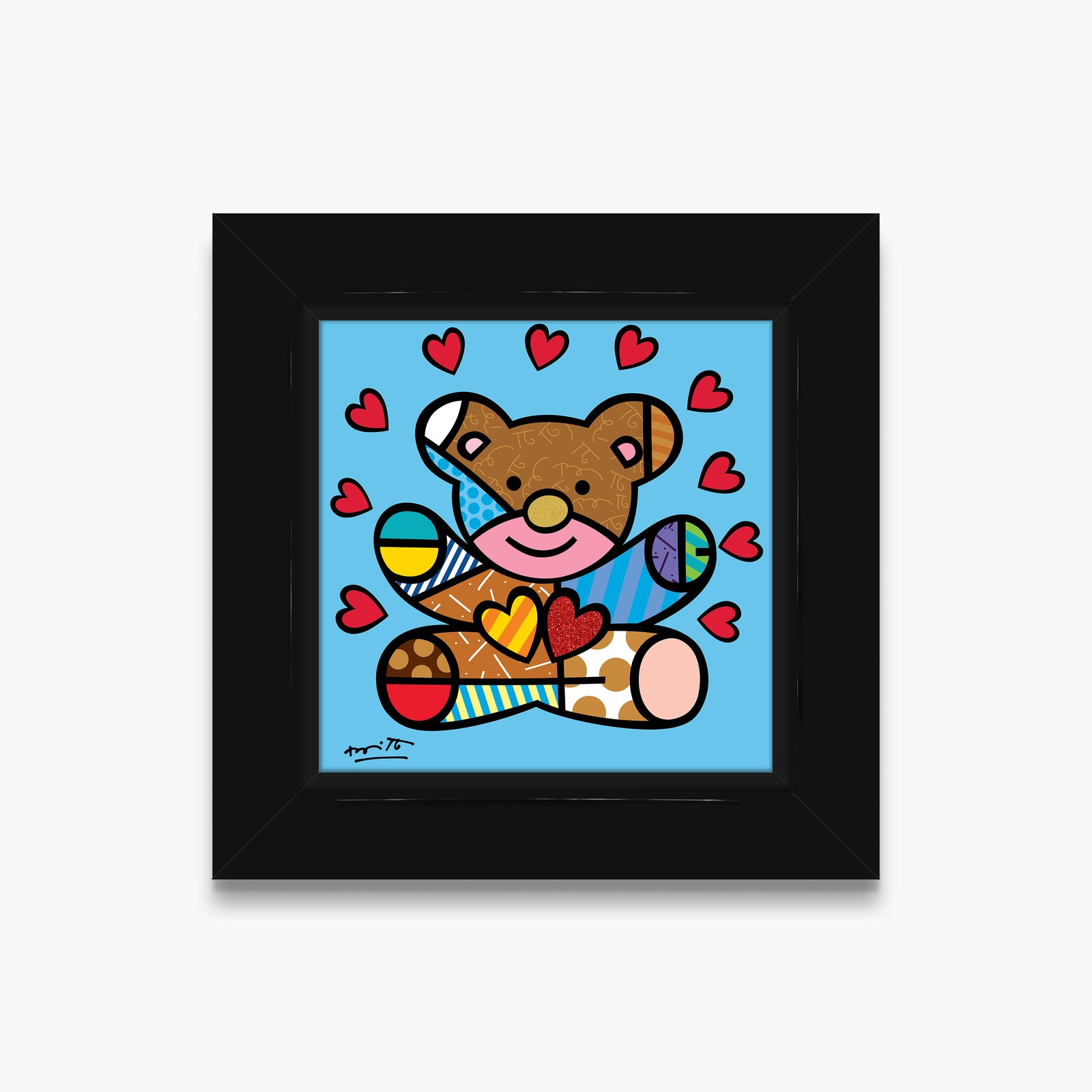 Romero Britto happy boy limited edition print colorful pop art design