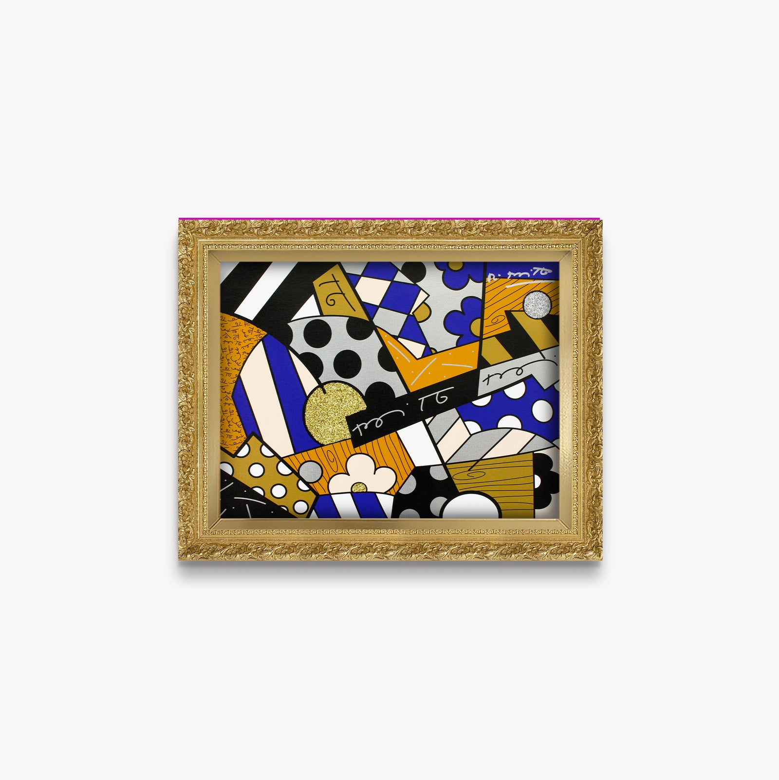 Romero Britto the blues limited edition print colorful pop art design