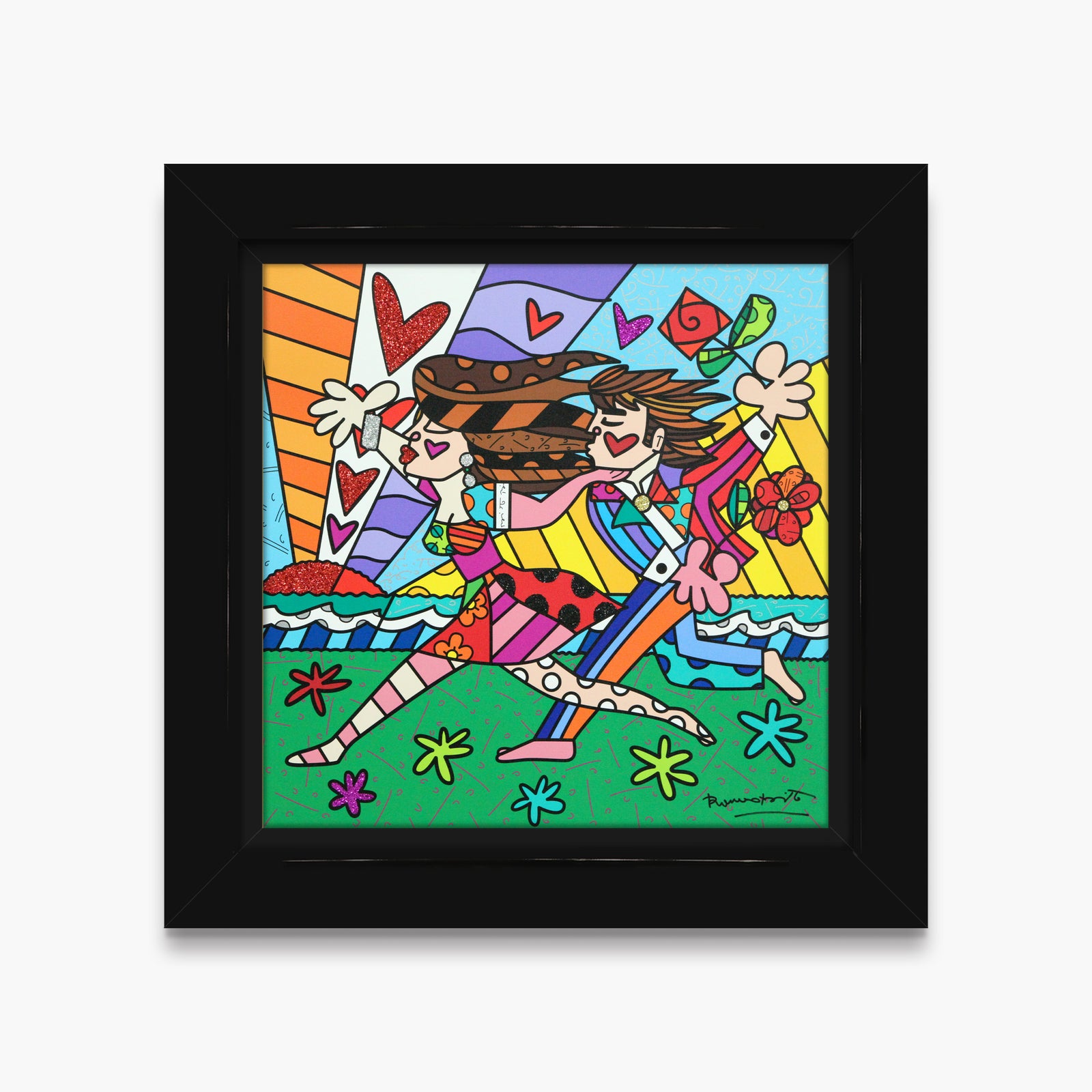 Romero Britto love in the park limited colorful pop art design