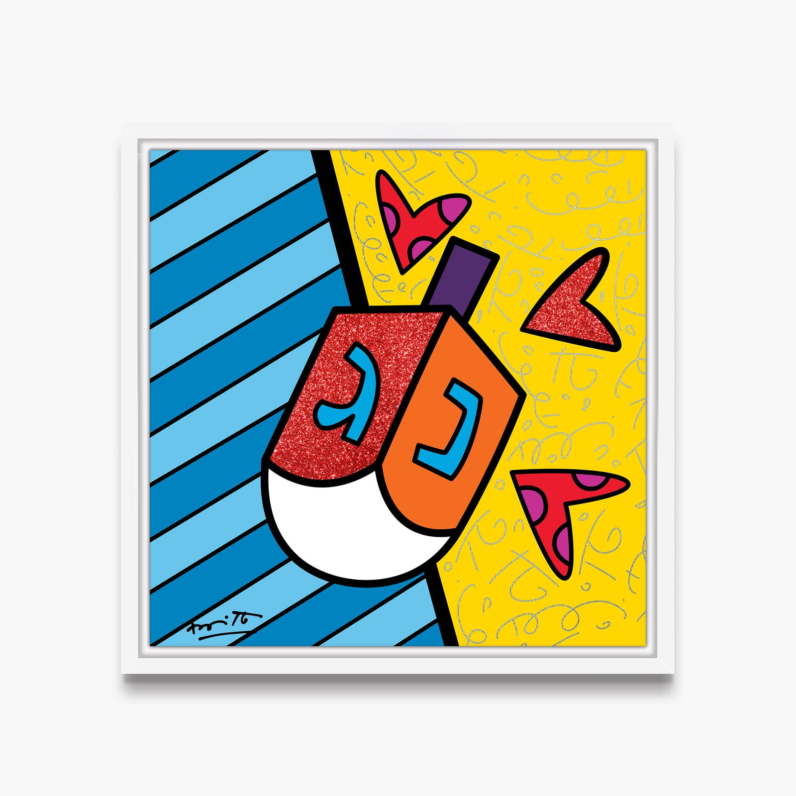 modern pop art israel collection dreidel limited edition vibrant home decor