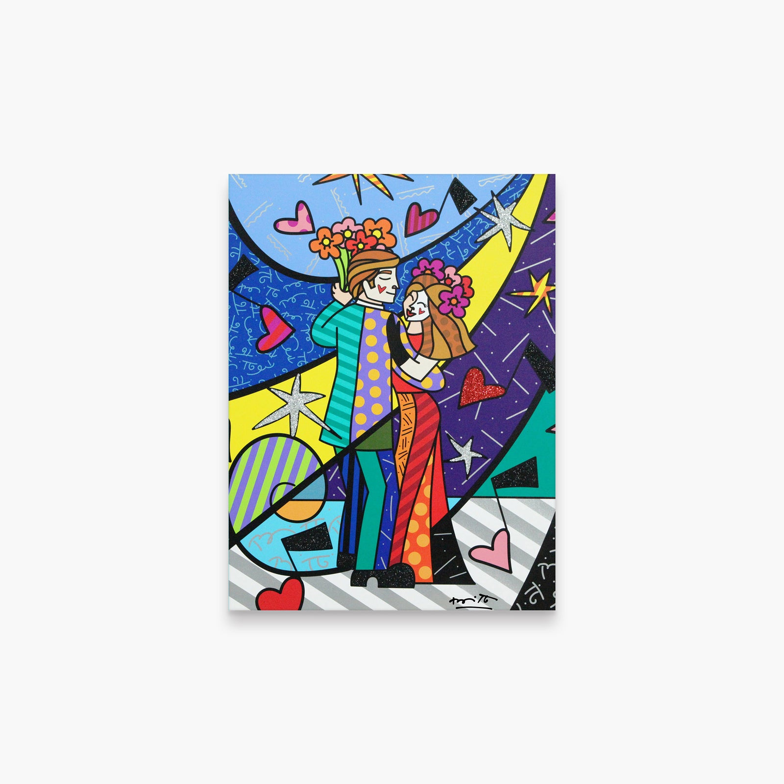 Romero Britto first dance limited edition print colorful pop art design