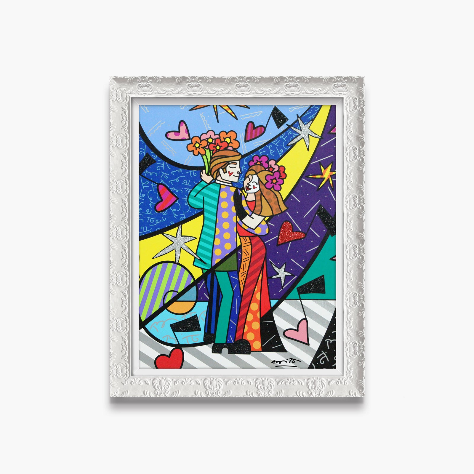 Romero Britto first dance limited edition print contemporary pop art piece